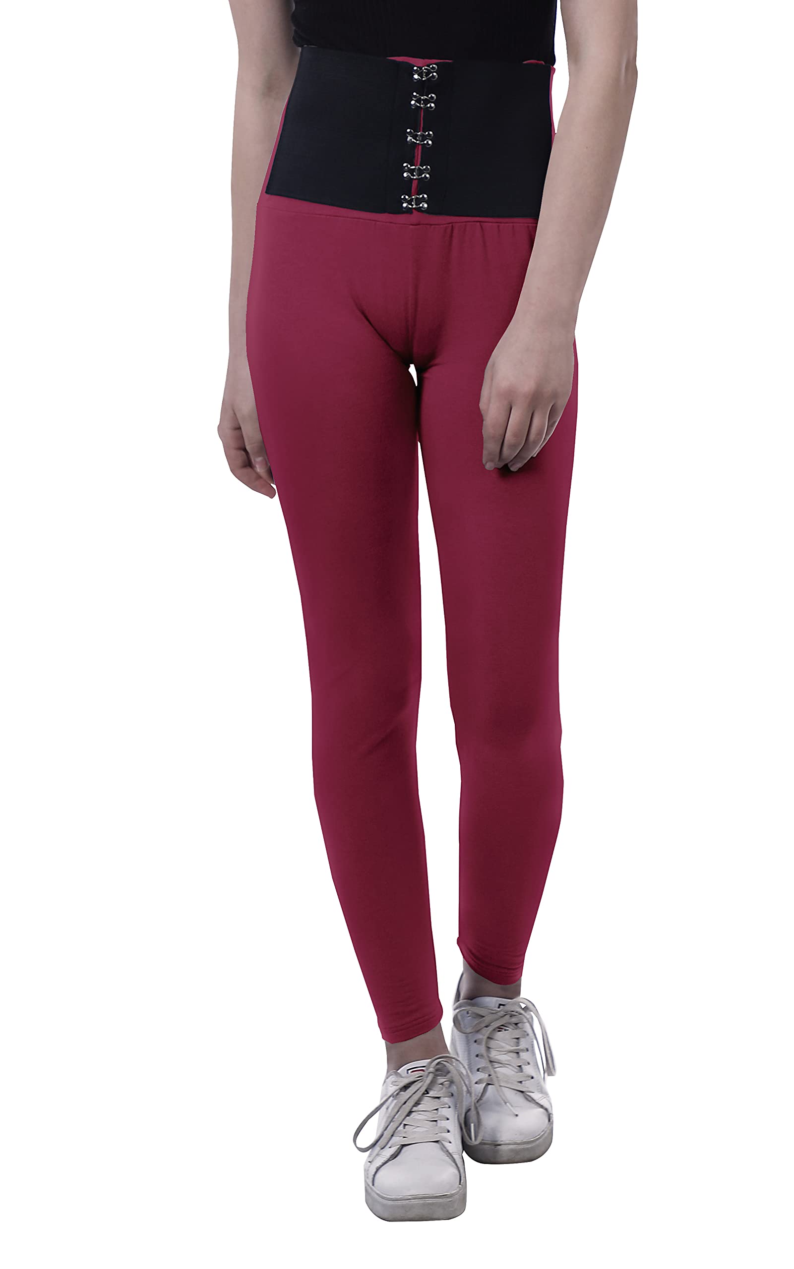High Waisted Yoga Pants for Women - Moomaya Corset Style Workout Leggings | Trendy & Comfortable for Gym, Running & Lounge Wear