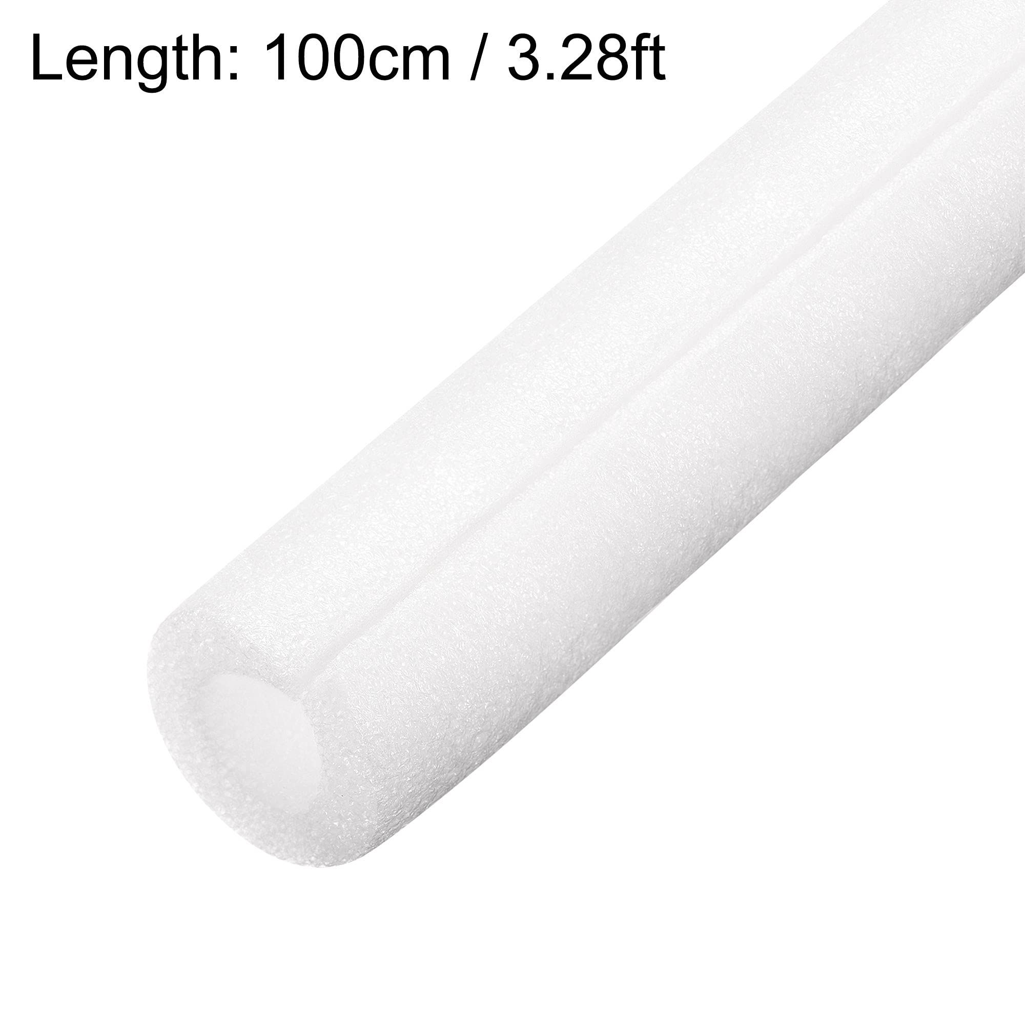uxcell Foam Tube Pipe Insulation - 3.28 Ft Length, 0.98in ID, 1.97in OD - Freeze Protection Cover for Pipes - White Pipe Insulation Kit (1 Pack) - Perfect for Home Plumbing, HVAC Systems & Outdoor Pipe Protection