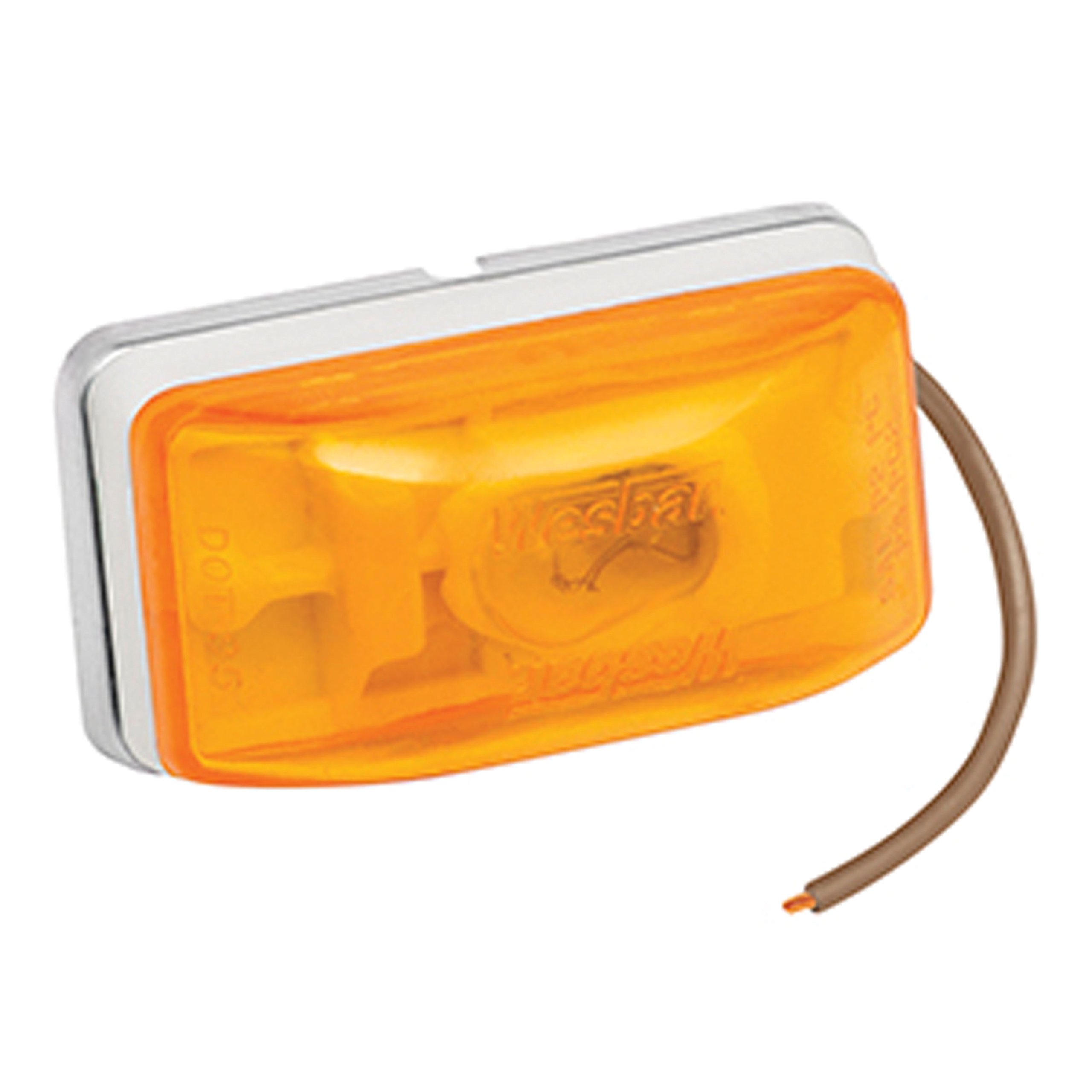 Wesbar White Stud-Mount Side Marker & Clearance Light - PC Rated for Trucks, Trailers & Commercial Vehicles | Durable LED Safety Lighting for Road Visibility