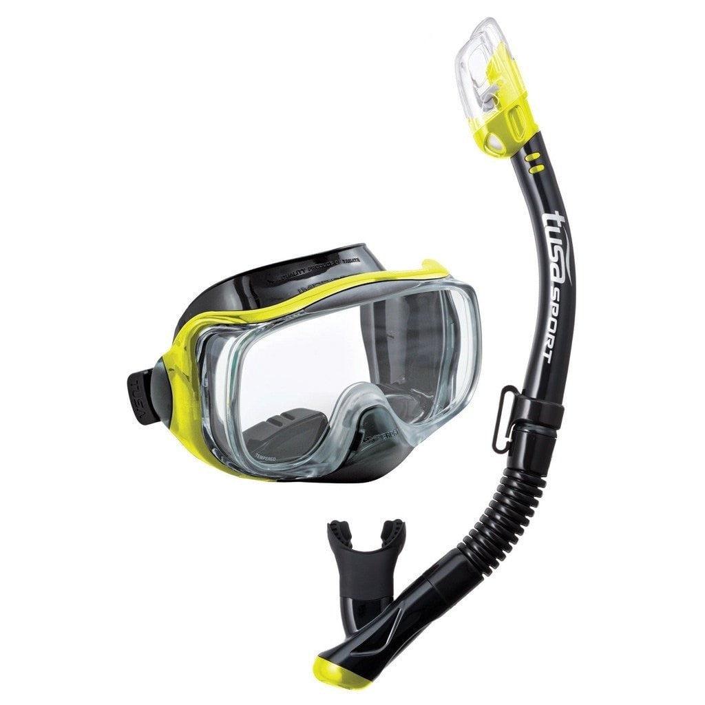 TUSA Imprex Scuba Diving Mask and Snorkel Set - Premium Anti-Fog Snorkeling Gear for Ocean Swimming, Beach Vacation & Underwater Exploration