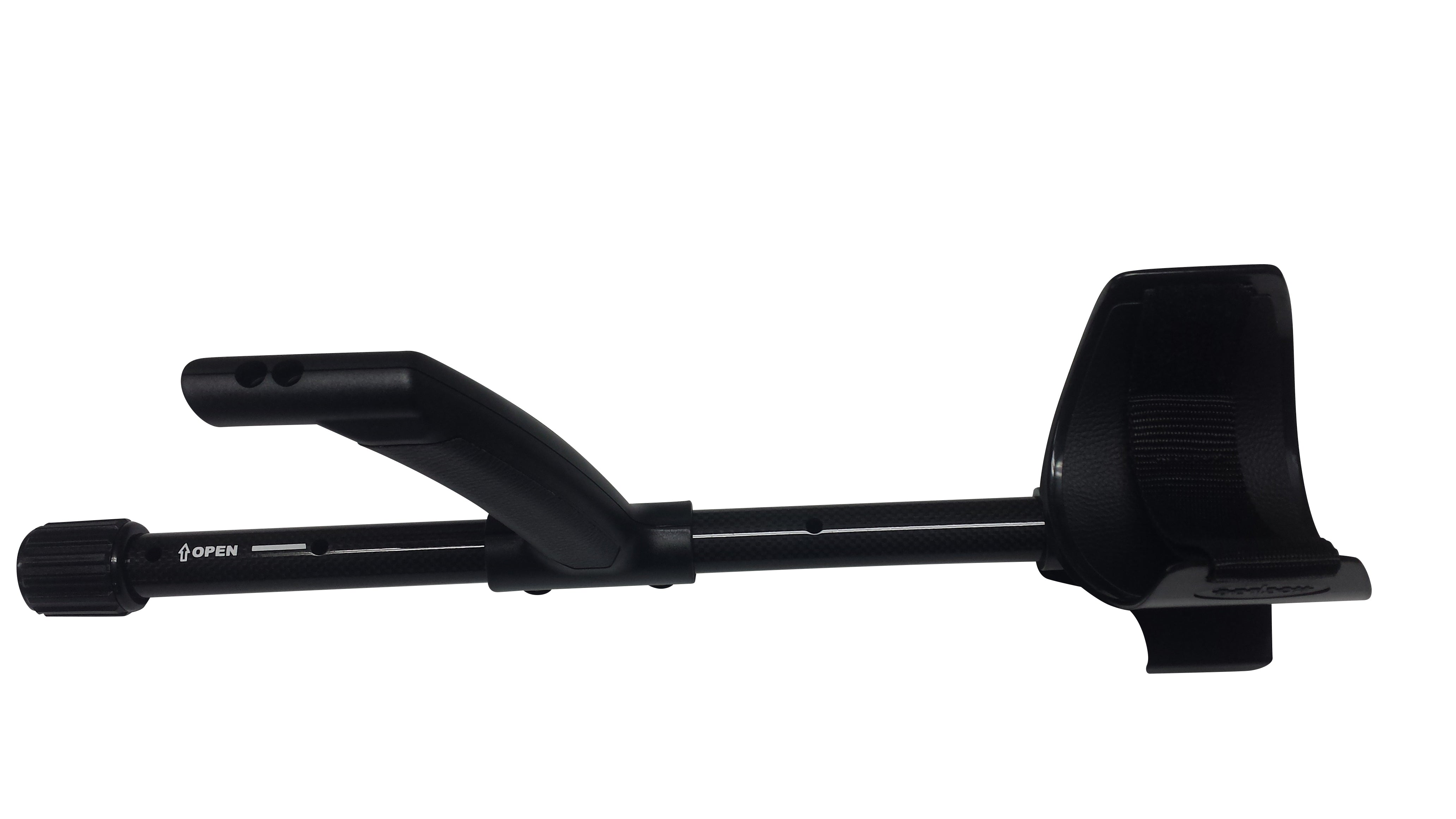 Detech Chaser Carbon Fiber Upper Shaft with Adjustable Armrest - Lightweight Metal Detector Accessory for Treasure Hunting & Beach Metal Detecting