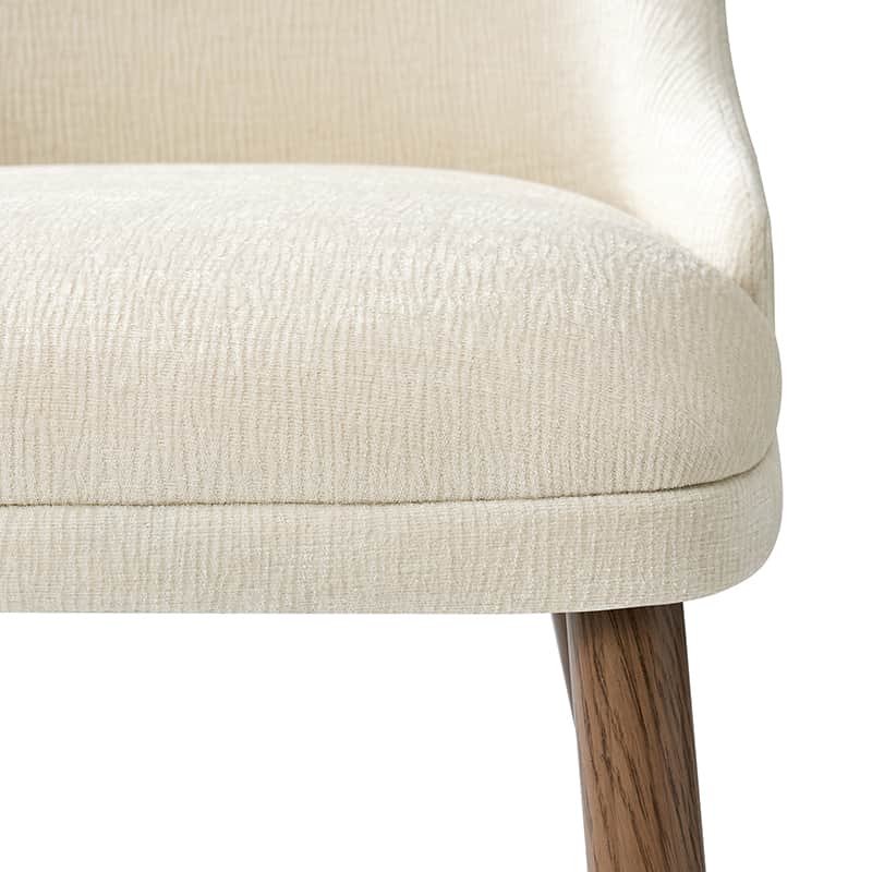 Zara Dining Chairs Set of 2/4/6 - Modern Curved Backrest with Natural Wood Legs & Plush Cushion - Perfect for Kitchen, Dining Room, or Breakfast Nook