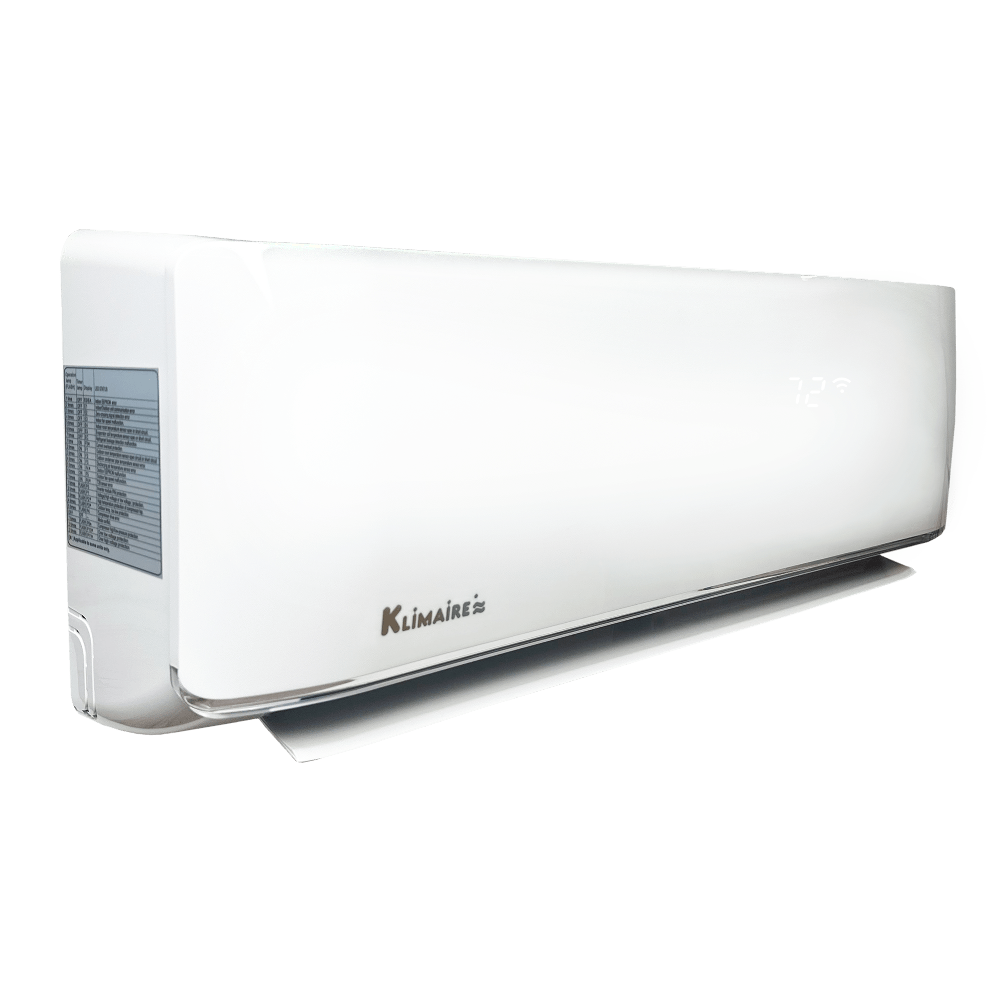 12,000 BTU Klimaire 21.4 SEER2 220V Wall-Mounted Ductless Mini Split Air Conditioner & Heat Pump with WiFi - Works with Alexa® | Perfect for Bedrooms, Living Rooms & Home Offices