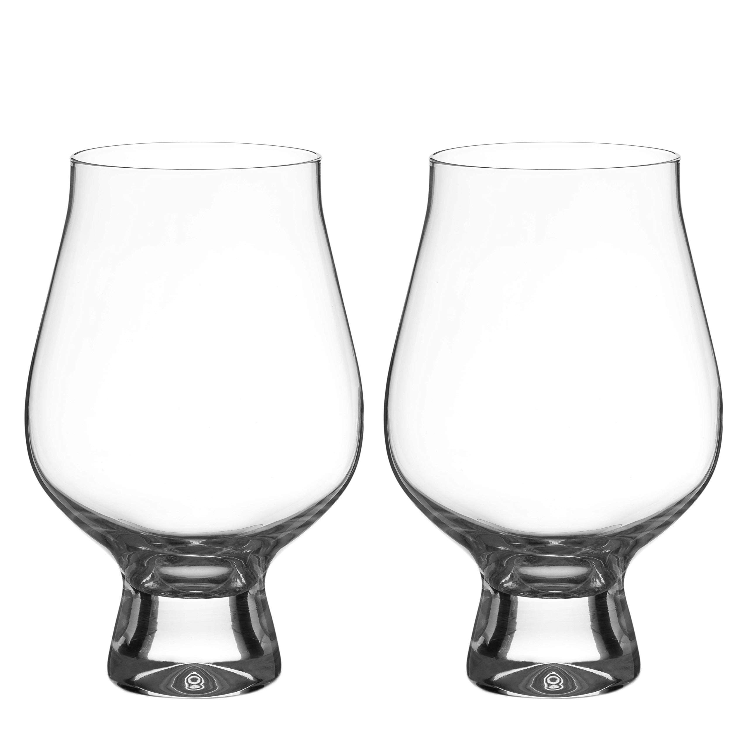 DIAMANTE 'Auris' Crystal Gin and Tonic Glasses Set of 2 - Stemless Cocktail Glasses for Gin, Whiskey, Water & More - Perfect for Home Bar, Parties & Gifts