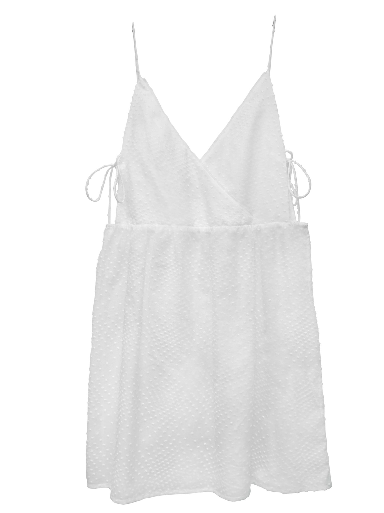 Women's Mackenzie Cotton Front Dress in White - Casual Summer Dress for Beach, Brunch & Everyday Wear