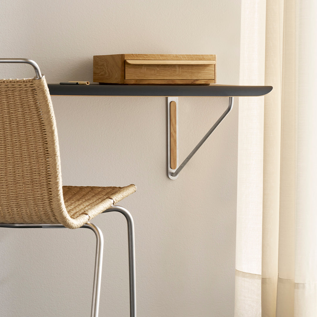 Anker Bak Ab019 Wall Desk by Carl Hansen & Son - Modern Scandinavian Home Office & Living Room Furniture for Small Spaces