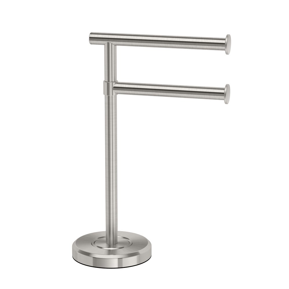 Gatco 1472SN Latitude II Minimalist 2-Arm Pivot Hand Towel Holder - 12