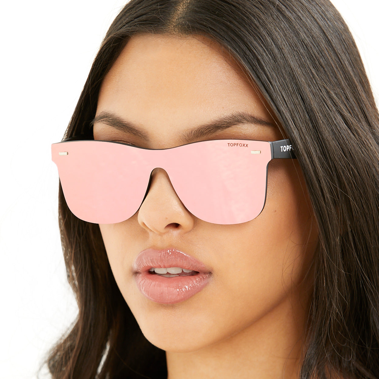 Sustainable Rose Gold Square Wayfarer Sunglasses for Women - Eco-Friendly Fashion Accessory for Outdoor Activities, Beach & Driving