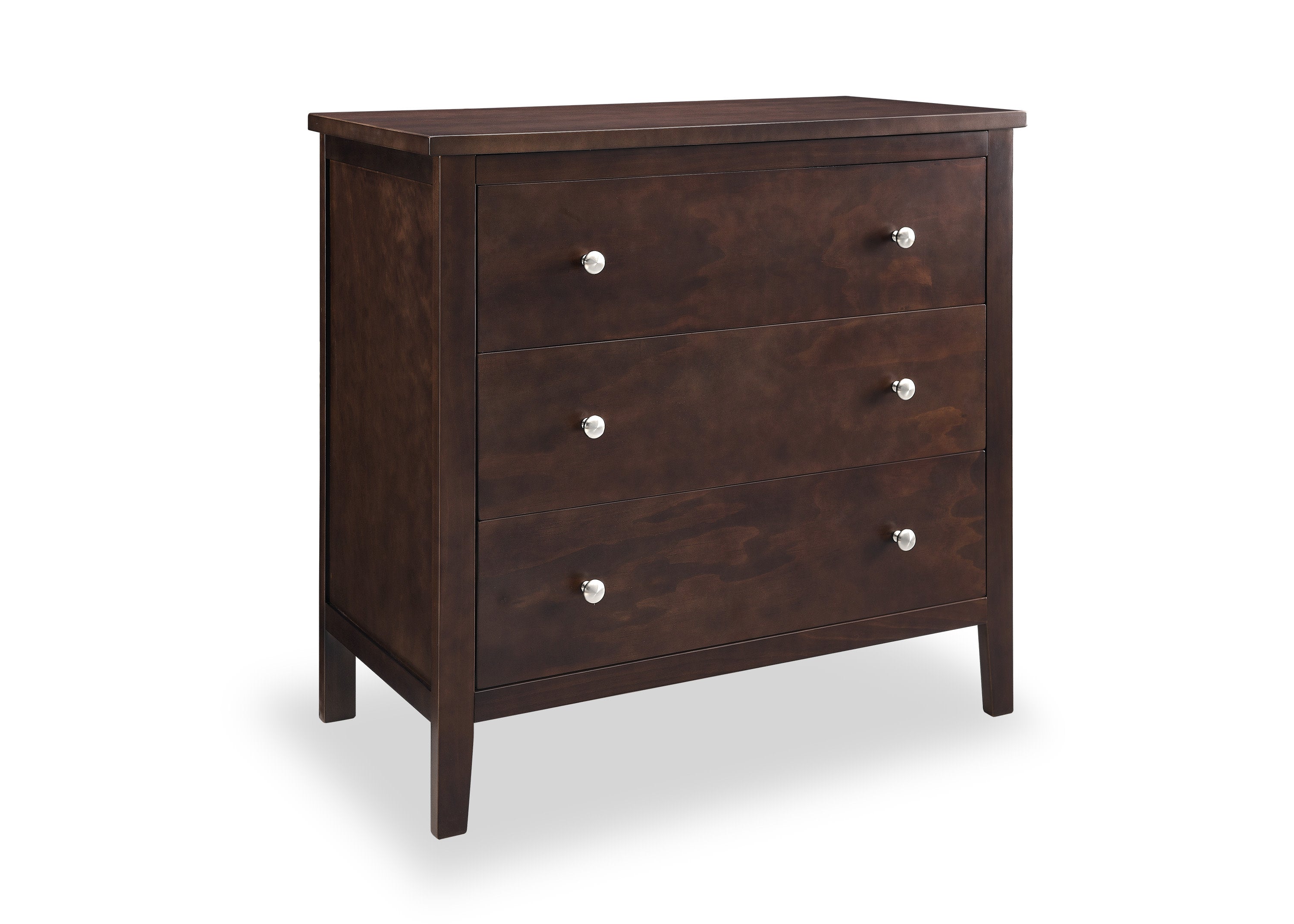 Campbell 3 Drawer Dresser - Wooden Chest of Drawers for Bedroom Storage, Organizer for Clothes & Accessories | Perfect for Home, Dorm, Nursery & Office Organization