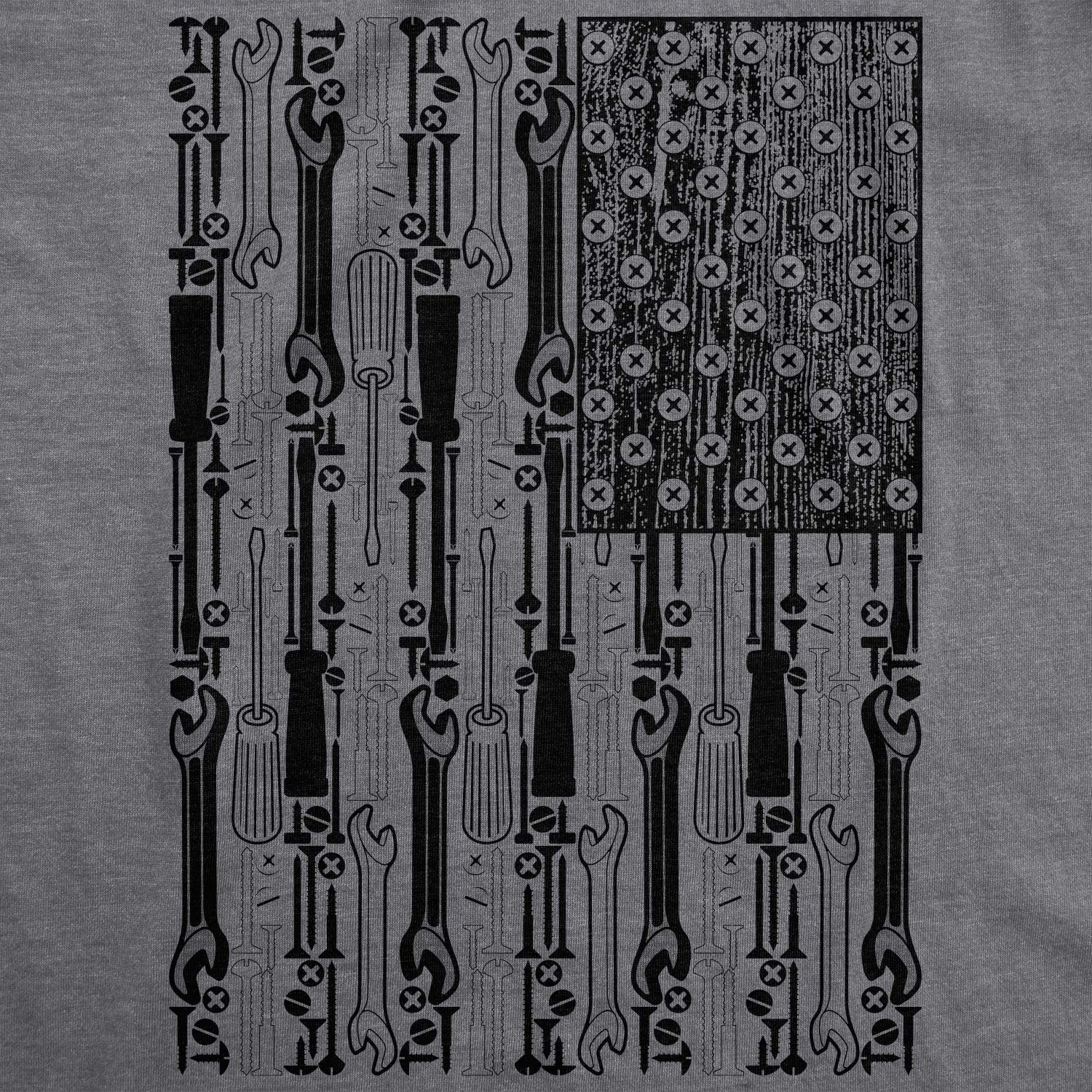 American Flag Tools USA T-Shirt for Men - Patriotic Funny Dad Gift for Handyman & Car Lovers - Perfect for 4th of July, Father's Day & BBQ Parties