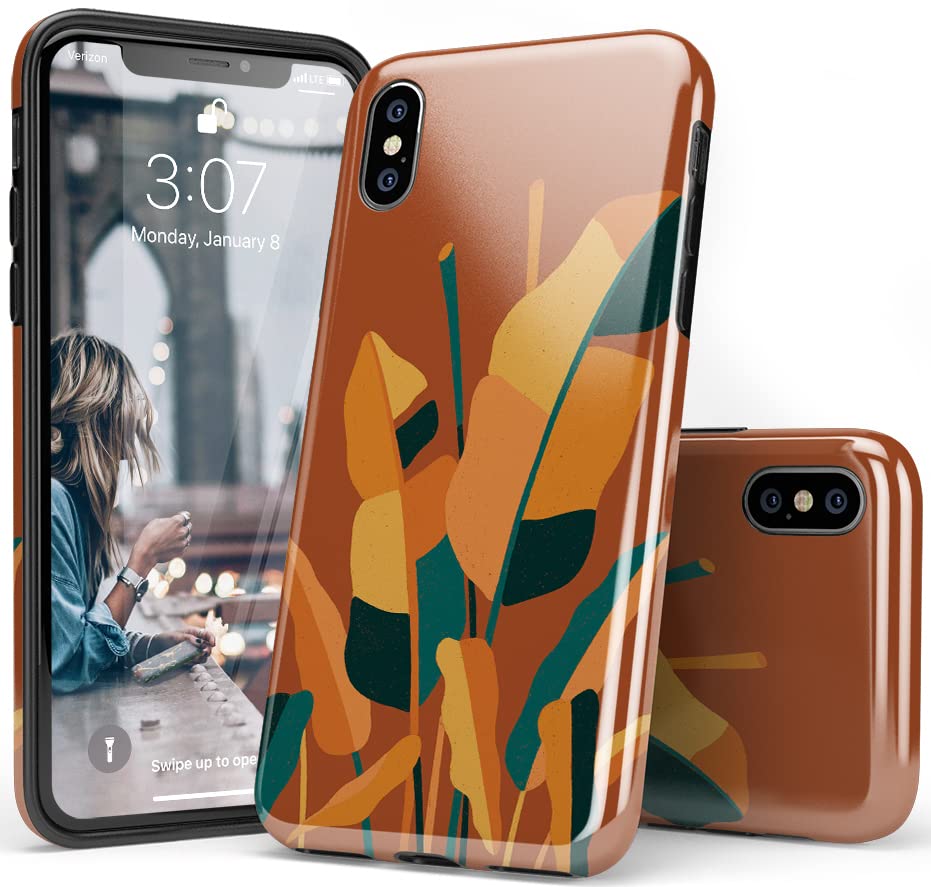Casely iPhone X/XS Floral Case - Let it Grow Banana Leaf Design | Slim Protective Phone Cover for Women & Girls | Perfect for Spring, Summer & Outdoor Activities