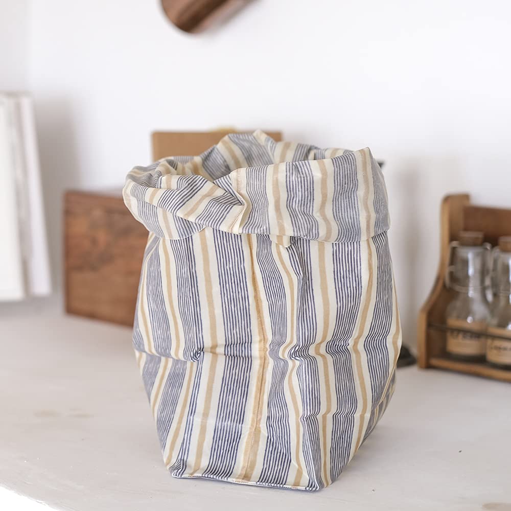 Eco-Friendly Reusable Beeswax Lunch Bags - Large Size for Bread & Produce | Zero Waste Cotton Food Wrap | Plastic-Free Sustainable Storage Solution for School, Work & Picnics