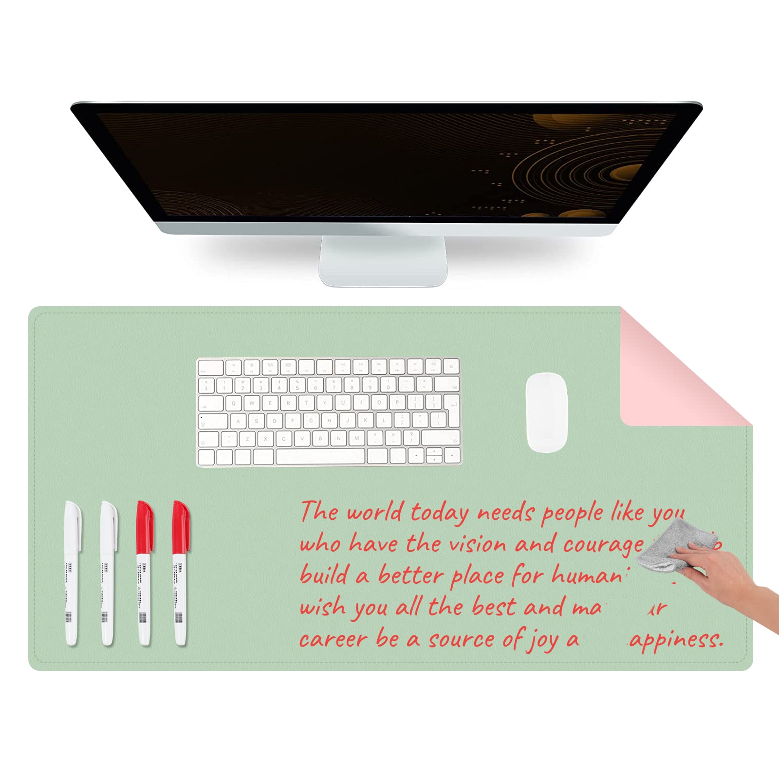 Double-Sided Dry Erase Writing Desk Mat - 27.5