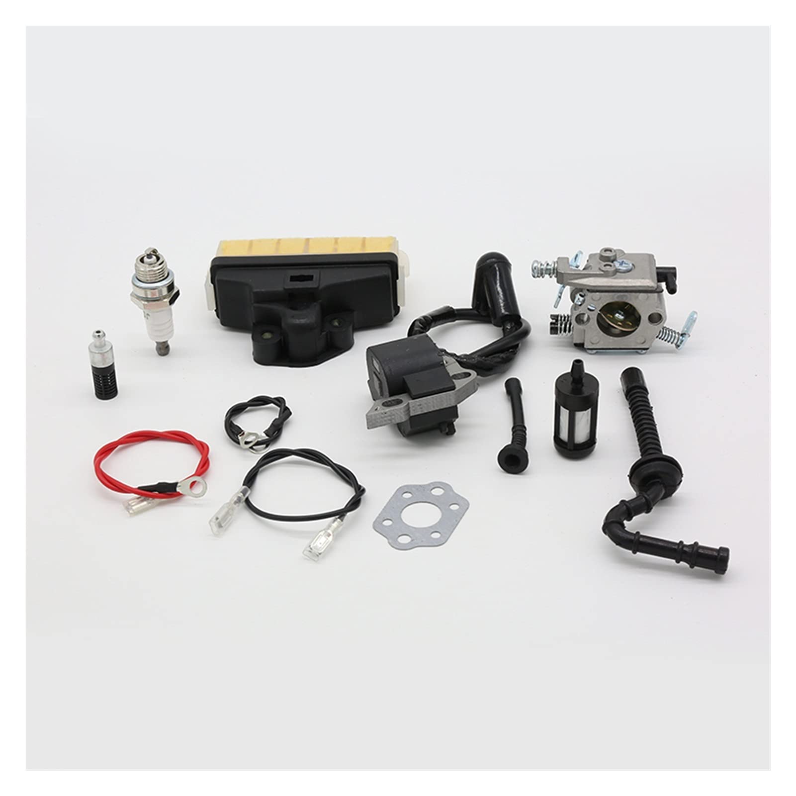 Stihl MS 021 023 025 MS250C MS250 MS210 MS230 Chainsaw Replacement Parts - XUNLAN Durable Carburetor, Ignition Coil, Air Filter & Fuel Line Kit (Fits Zama C1Q-S11E) - Perfect for Chainsaw Maintenance, Repair and DIY Projects