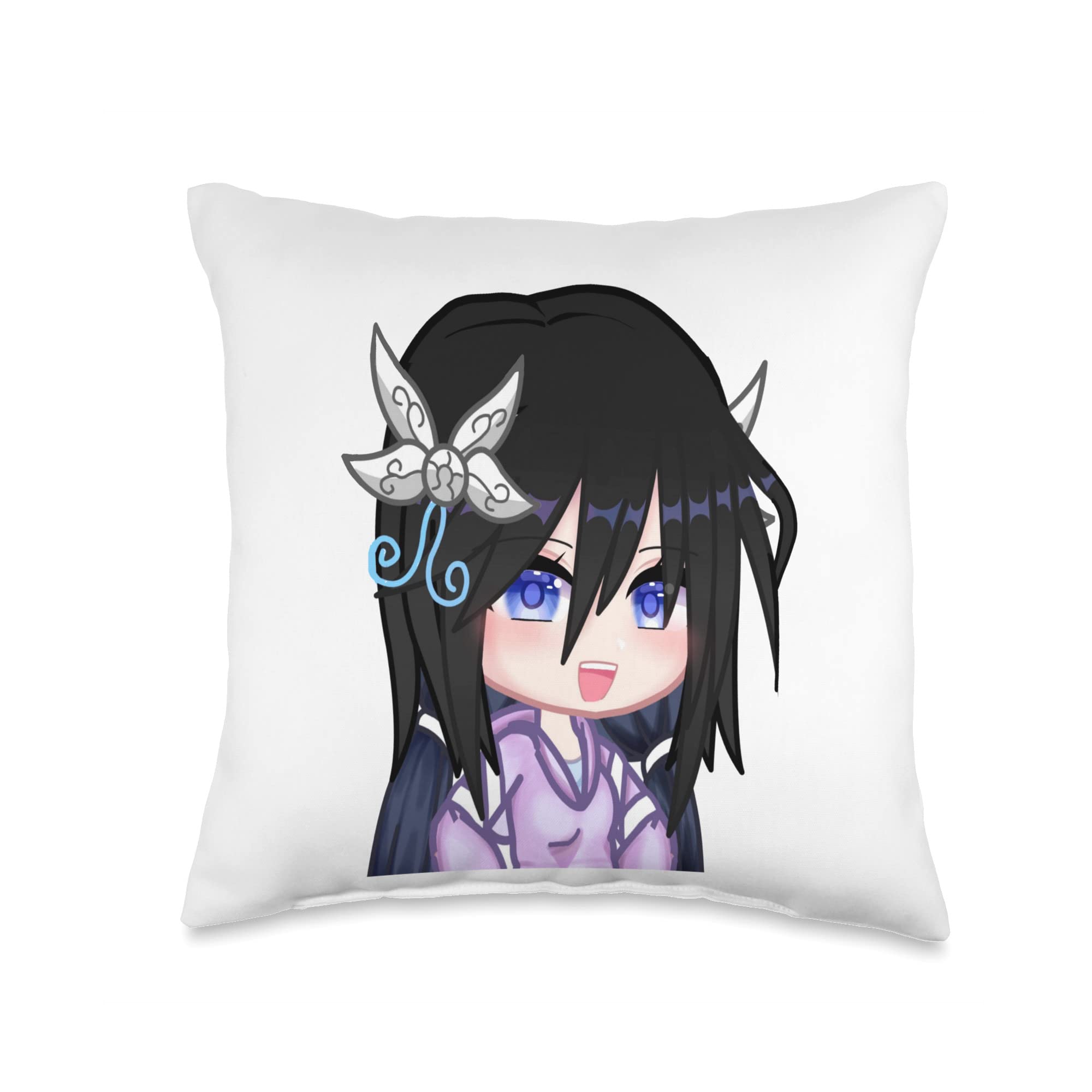 Gacha Club Throw Pillow 16x16 Inch - Cute Multicolor Anime Gaming Pillow for Girls - Perfect for Gacha Life Fans, Bedroom Decor, and Gaming Room Accessories