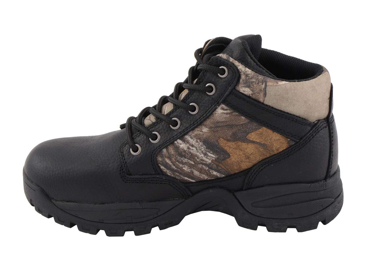 Milwaukee Leather MBM9145 Men's Waterproof Hiking Boots - Mossy Oak Camo Print for Outdoor Adventures & Hunting