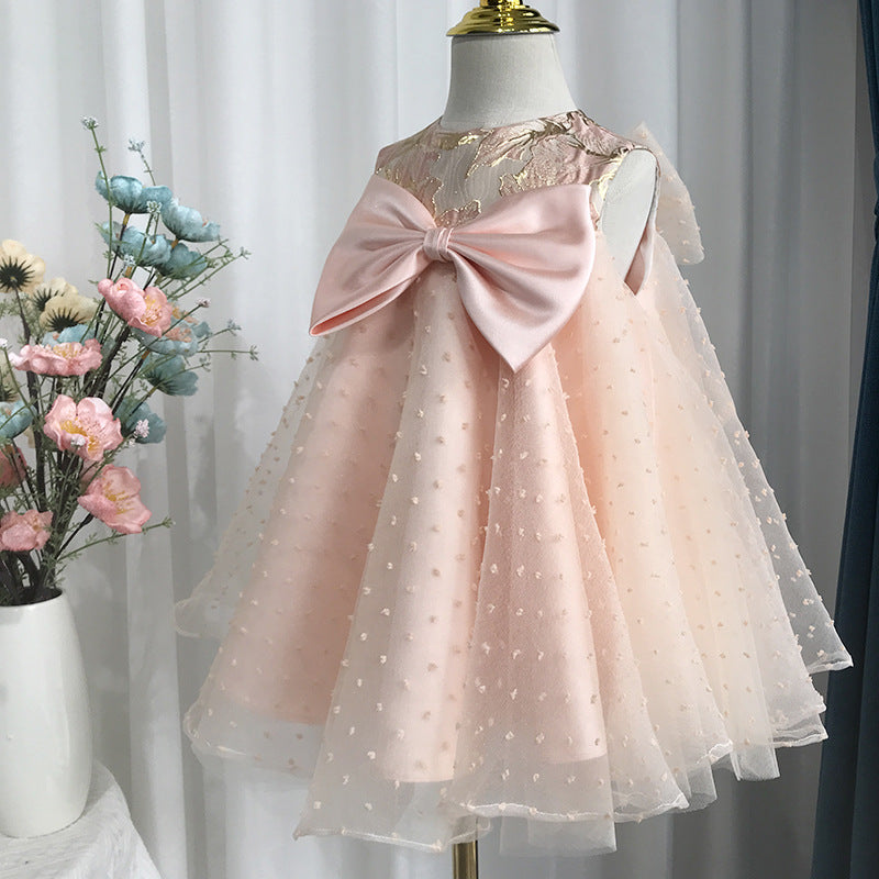 Beautiful White First Communion Dress for Baby Girls - Toddler Princess Party Gown for Birthday & Special Occasions