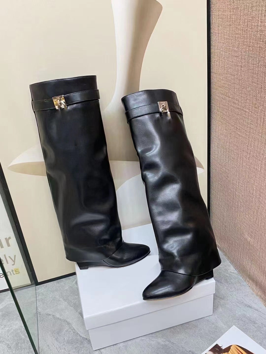 Women's Stylish Mid Calf Boots - Comfortable Chunky Heel Ankle Booties for Fall & Winter - Perfect for Office, Dating & Casual Outfits