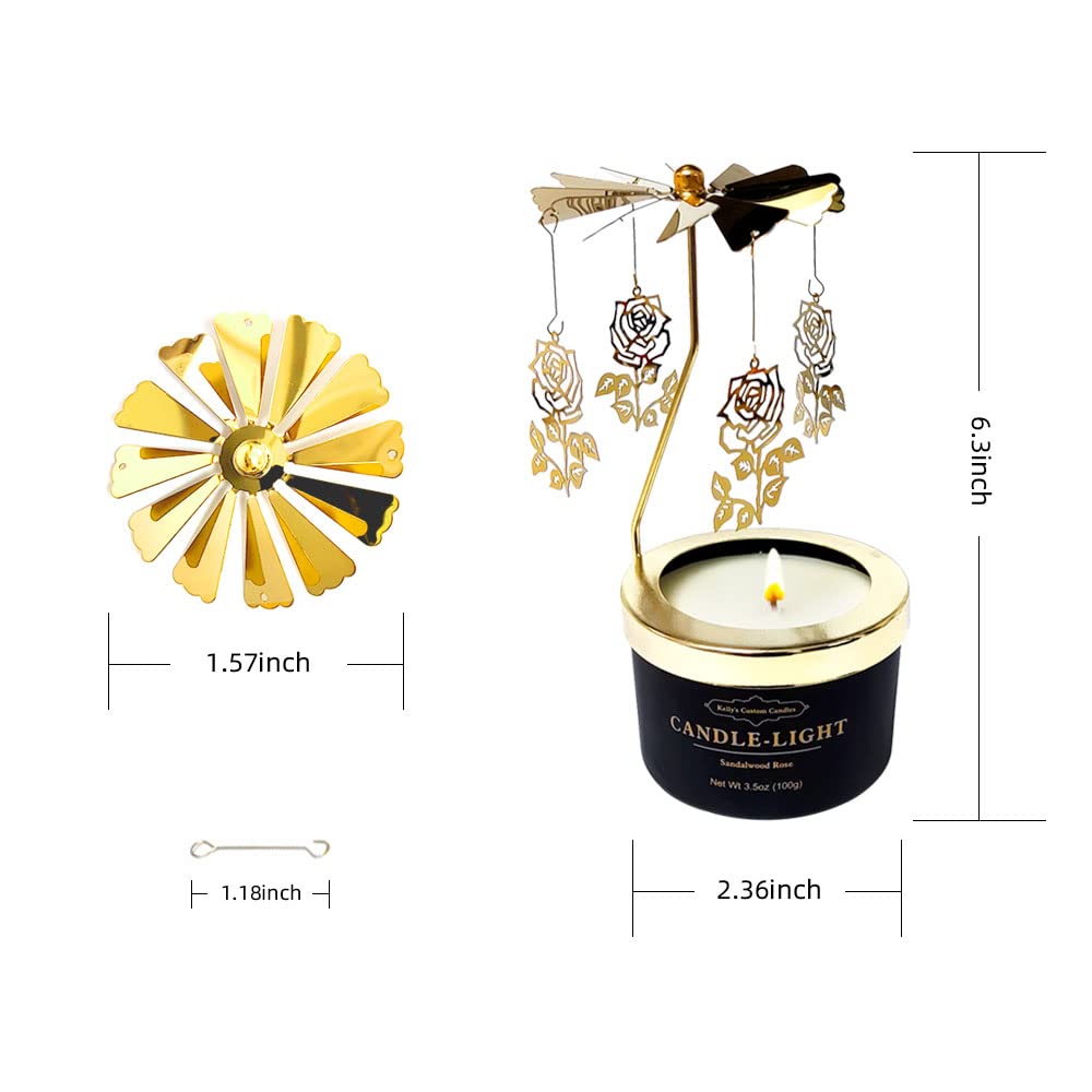 Kelly's Custom Rotating Scented Candles - Rose Fragrance Birthday Gifts for Women, Her, Mom & Wife | Funny & Unique Candle Gifts for Colleagues | Perfect for Home Decor, Relaxation & Special Occasions