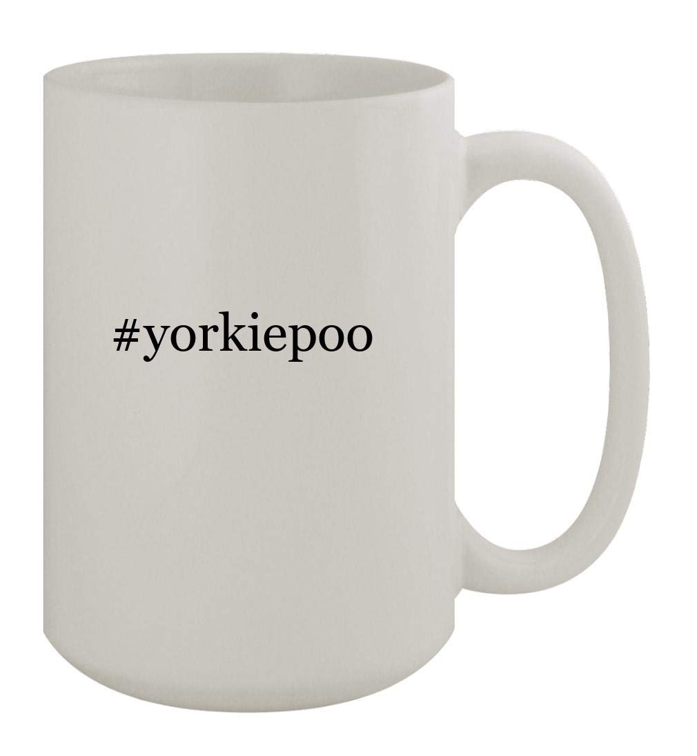 Yorkiepoo 15oz Ceramic White Coffee Mug - Perfect for Dog Lovers, Morning Coffee & Office Use