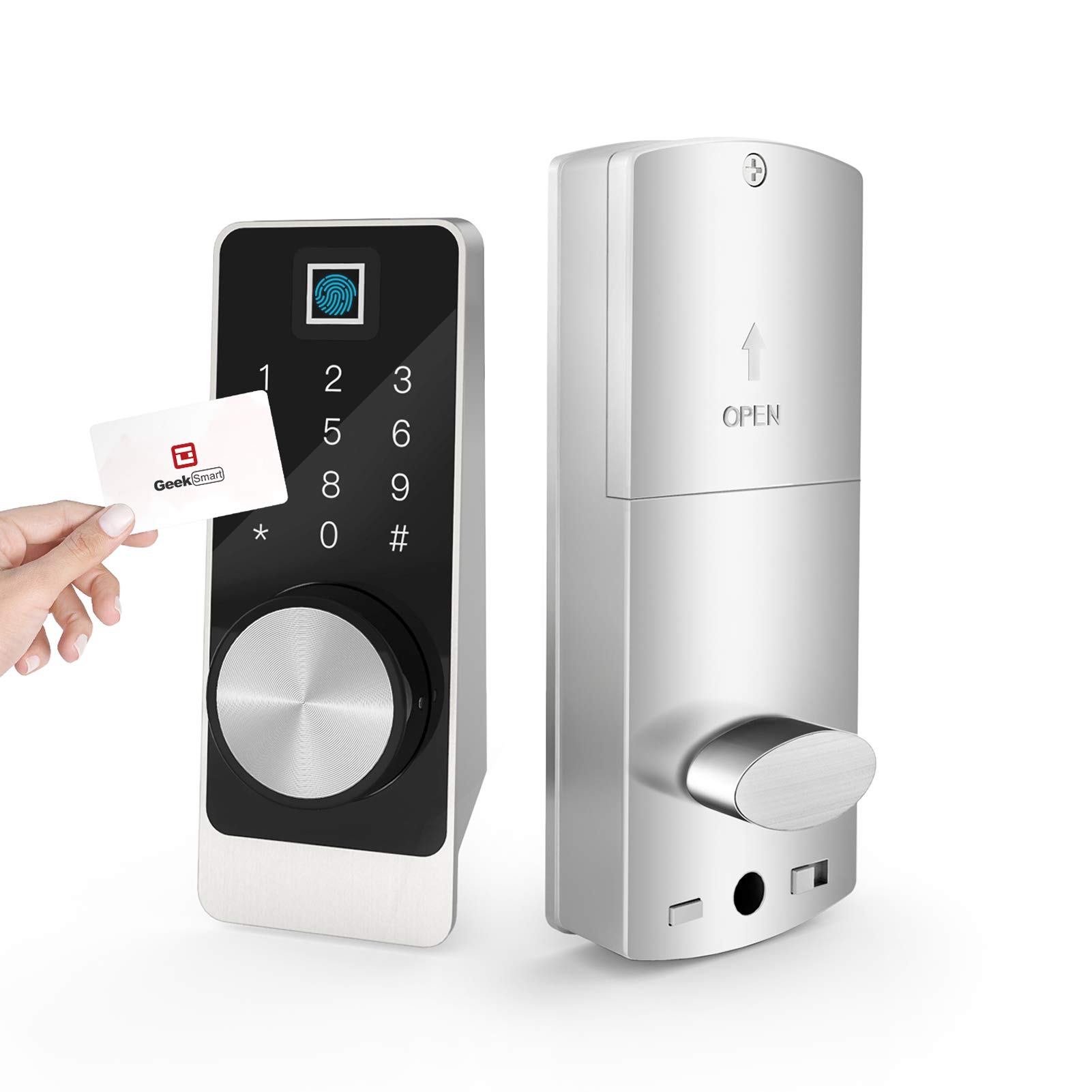 Smart Lock for Front Door - Keyless Entry Deadbolt with Biometric Fingerprint & Touchscreen, APP Remote Control & Auto Lock - Ideal for Homes, Offices, Hotels (Secure Access & Hands-Free Convenience)
