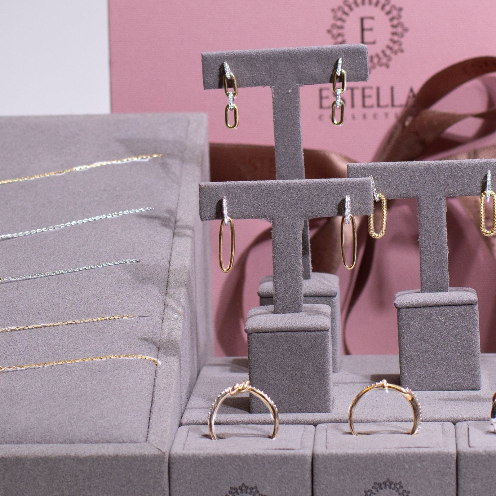 10k Yellow Gold Dangling Paperclip Stud Earrings - Minimalist Elegance for Everyday Wear & Special Occasions