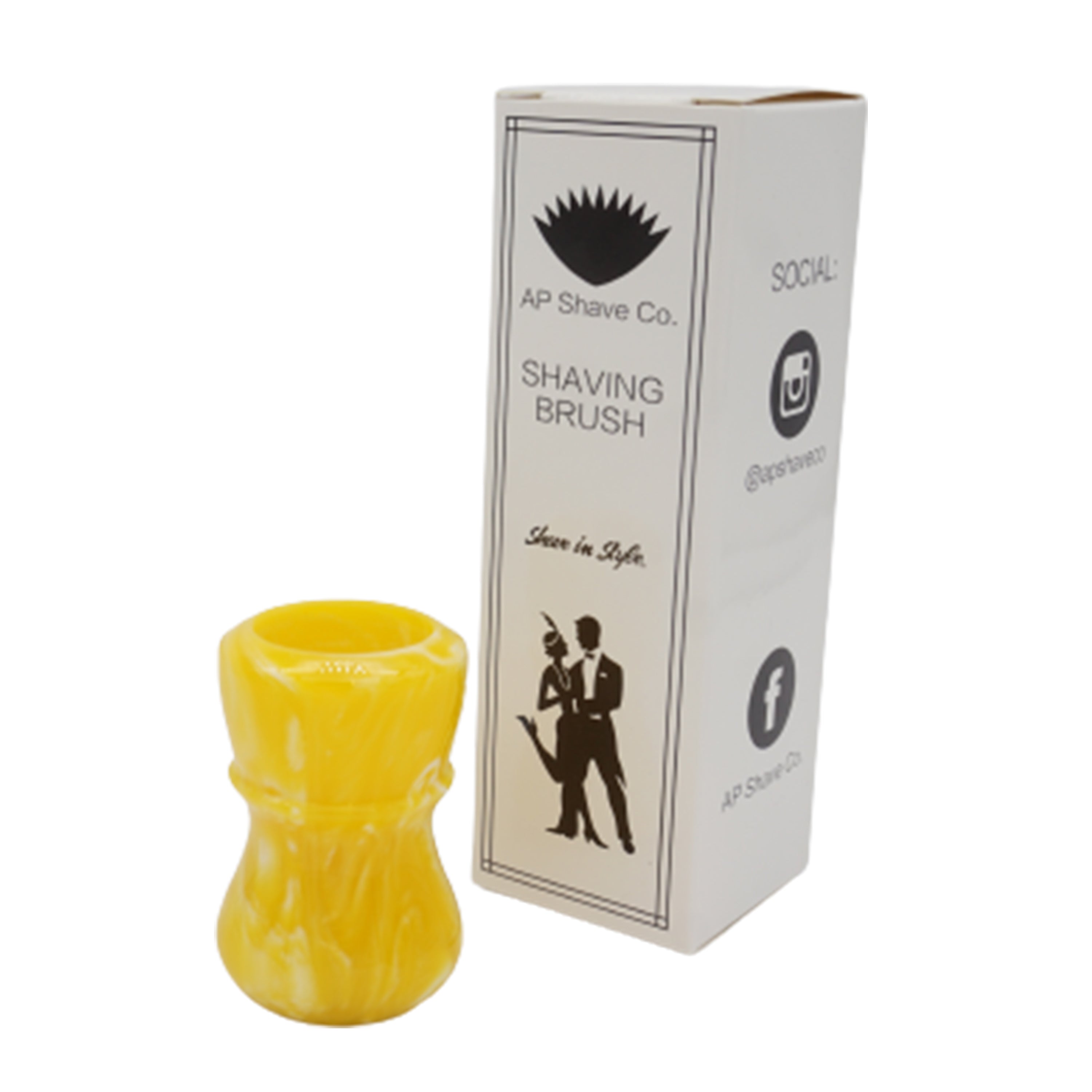 Premium Lemon Drop Handcrafted Shaving Brush Handle - Fits 24mm & 26mm Knots - Perfect for Wet Shaving & Grooming Rituals - Ideal Gift for Men's Skincare Routine