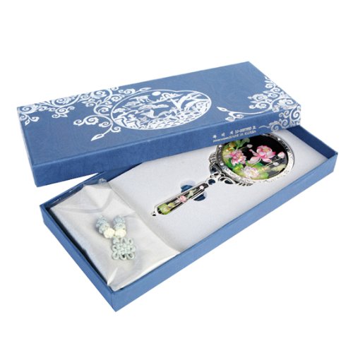 2X/1X Magnification Compact Mirror - Travel Makeup Mirror for Purses & Gifts (Princess Lotus) - Perfect for On-the-Go Touch-ups