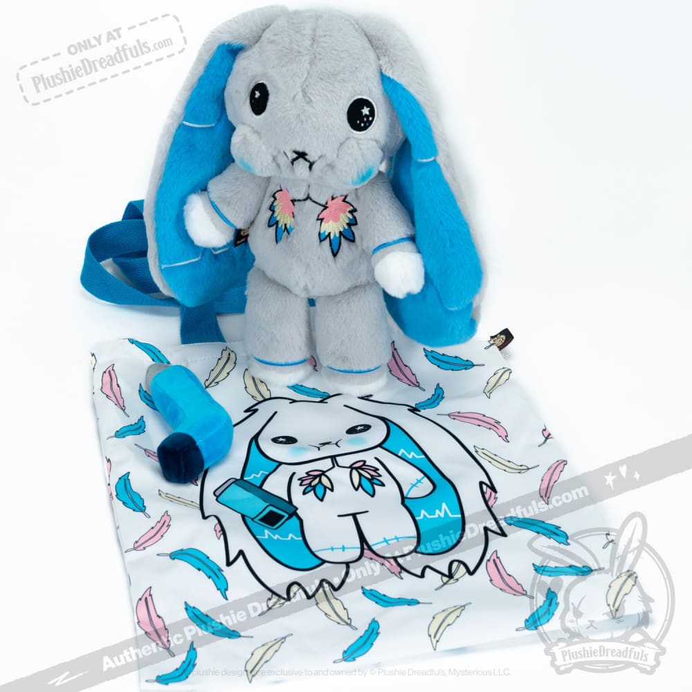 Plushie Dreadfuls Asthma Rabbit - Soft Stuffed Animal Toy for Kids with Asthma Awareness | Cute Comfort Plush for Bedroom Decor, Gift for Children with Breathing Conditions