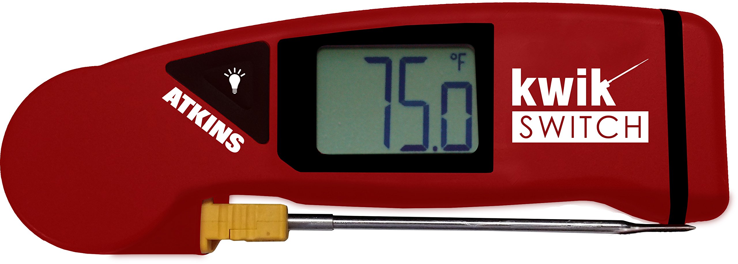 Cooper-Atkins 94100 Kwik Switch Digital Thermometer - Fast Response, Red - Perfect for Cooking, Grilling, and Food Safety Monitoring