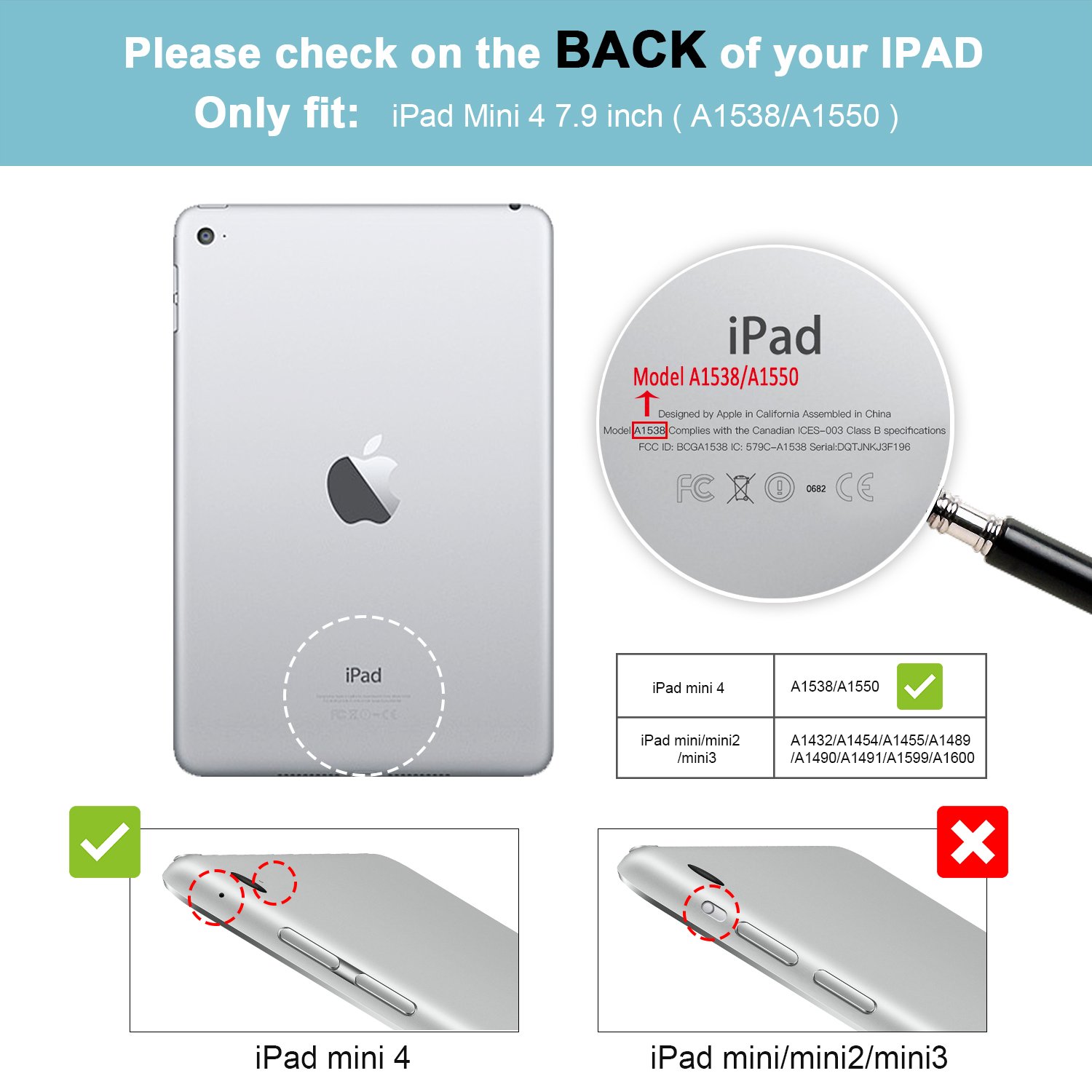 ProCase Ultra Slim Lightweight Smart Case for iPad Mini 4 (2015 Model A1538/A1550) - Translucent Frosted Back Cover with Stand Feature - Perfect for Work, Travel & Home Use - Gold
