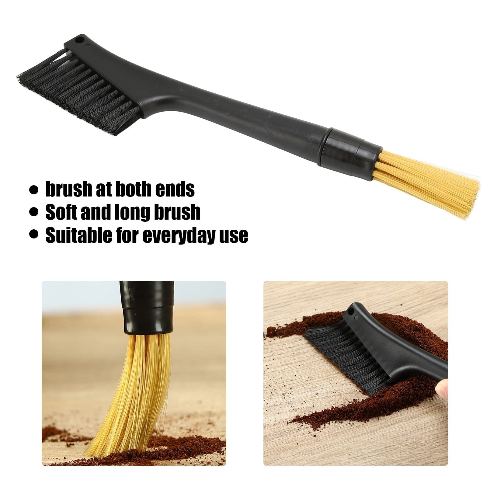 2-Pack Espresso Machine Cleaning Brush - Durable Coffee Grinder Brush for Bean & Grain Cleaning - Essential Coffee Accessories for Home & Kitchen - Perfect for Baristas & Coffee Enthusiasts