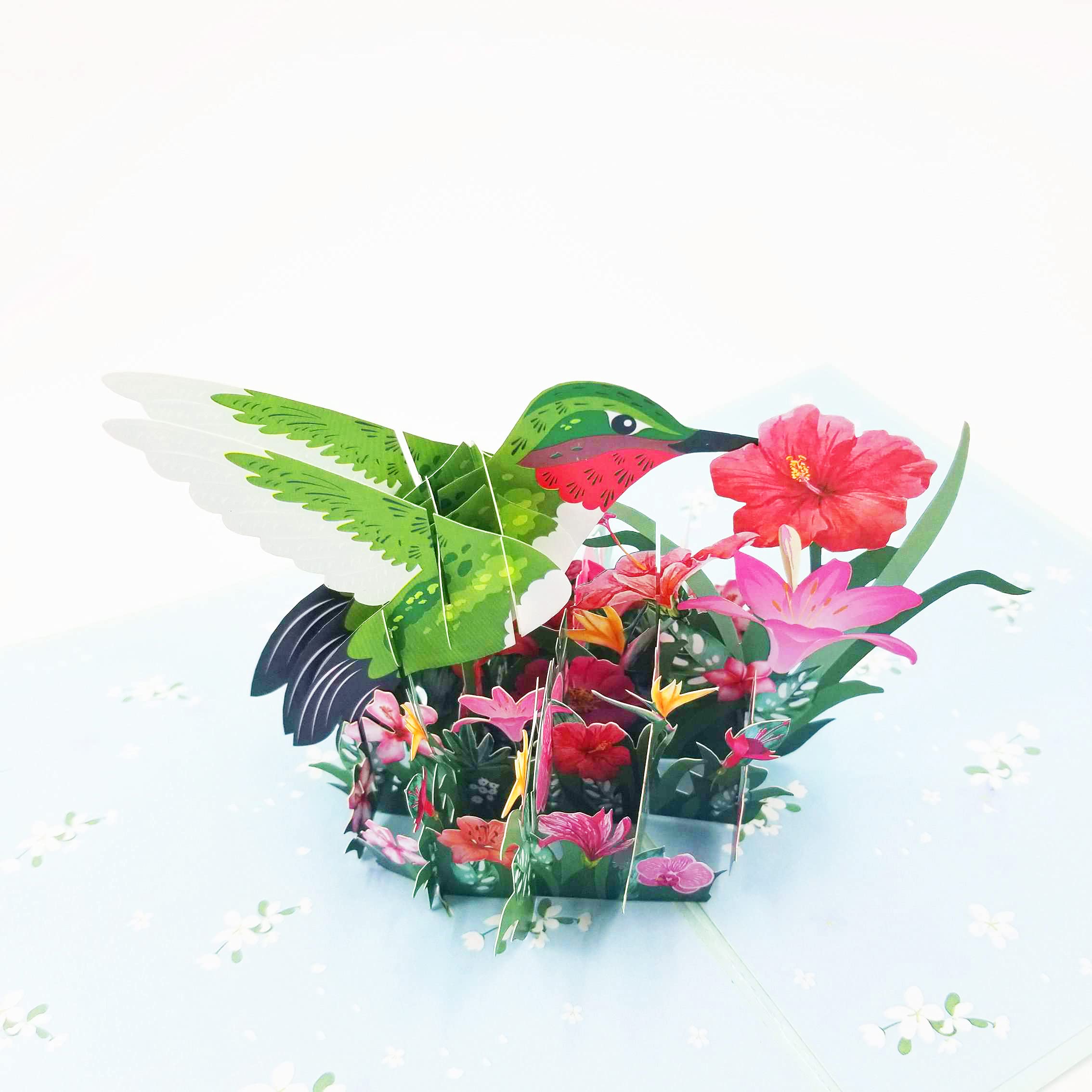 Hummingbird Pop Up Birthday Card - Unique 3D Greeting Card for Birthday, Anniversary, Valentine's Day & Thanksgiving | Perfect Gift for Bird Lovers & Kids | Great for Party Favors & Special Occasions