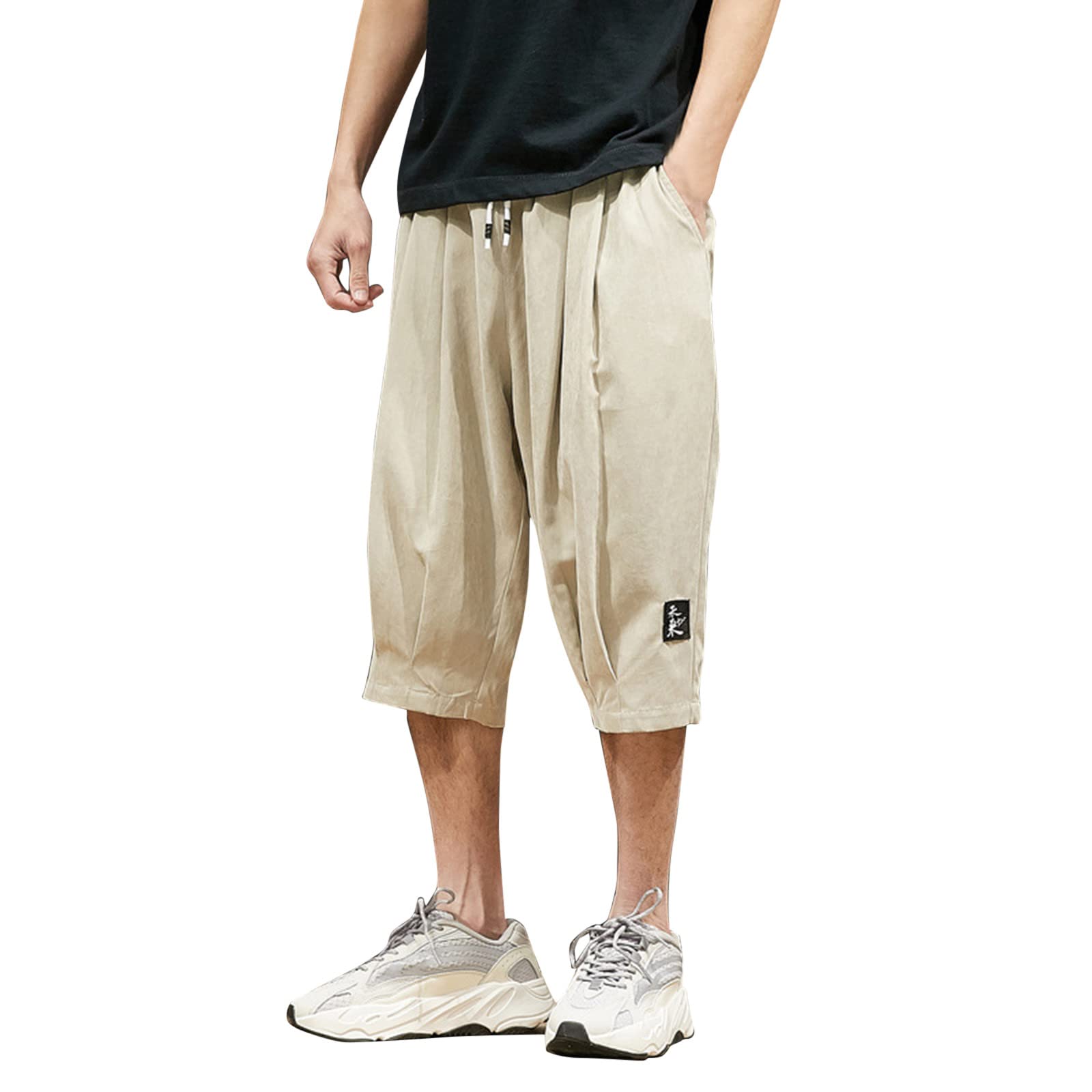 Men's Striped Sports Shorts with Pockets - Breathable Jogging & Training Shorts for Running, Gym, Summer Workouts - Casual Athletic Wear for Men