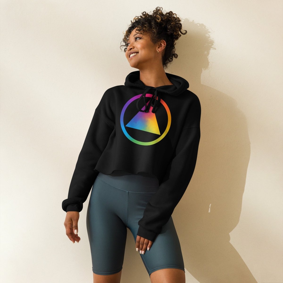 Rainbow Resilience Crop Hoodie - LGBTQ Pride Edition | Soft Comfortable Pullover for Women | Perfect for Pride Parades, Festivals & Everyday Wear