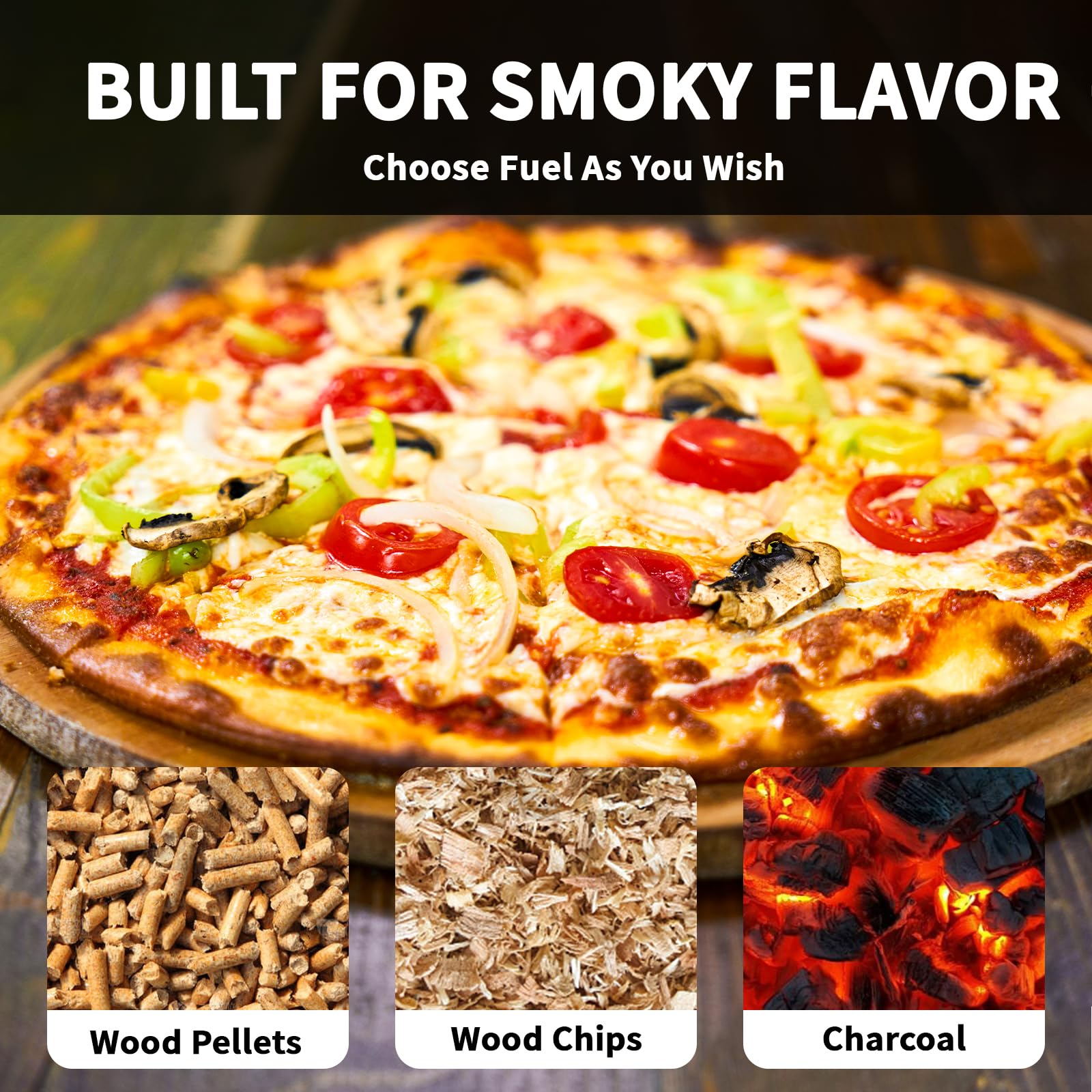 360° Rotating Pizza Stone for Outdoor Wood Oven - Perfect for Backyard Cooking, Camping & Wood-Fired Pizza Parties