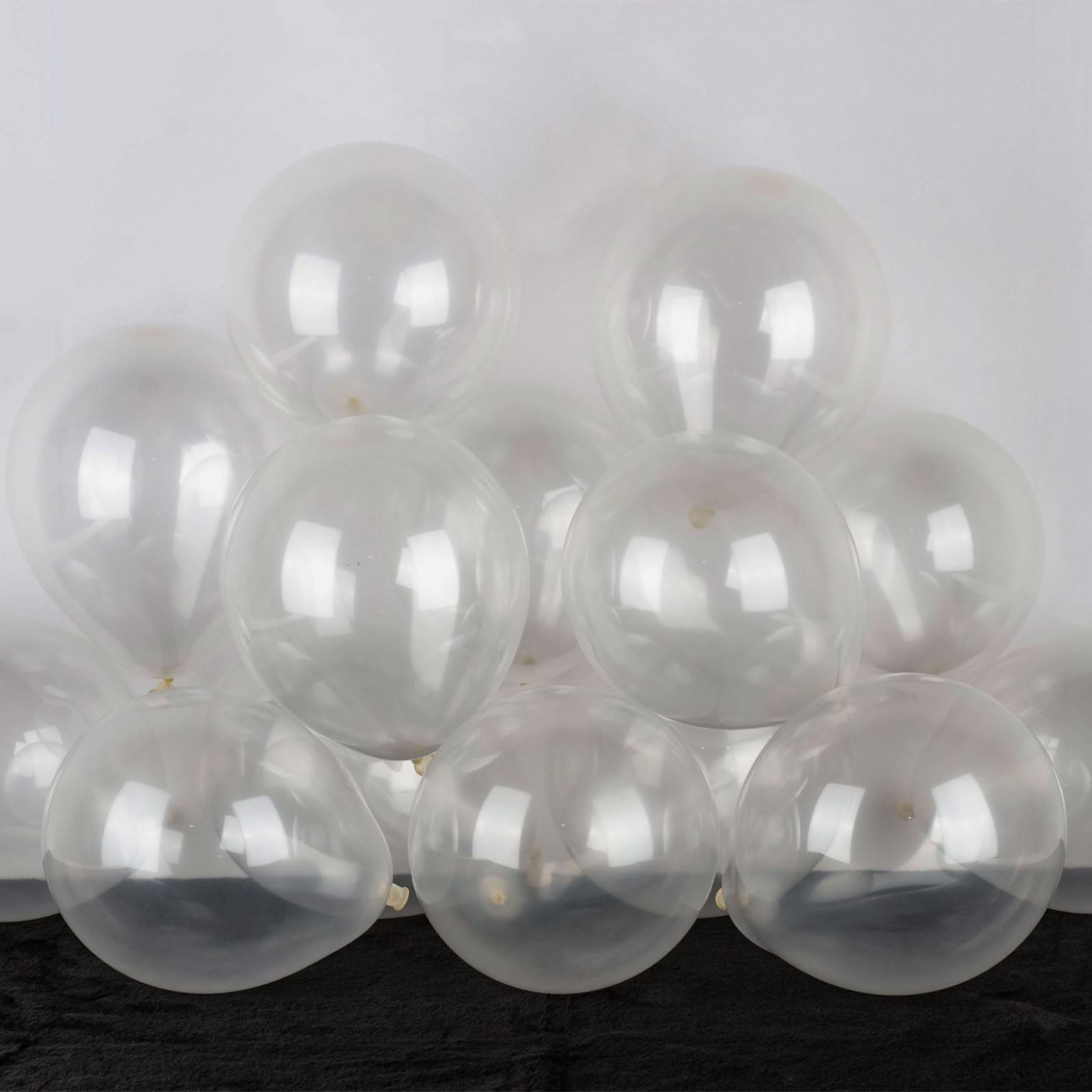 100 Pack 5 Inch Clear Transparent Latex Balloons for Party Decorations, Birthday, Wedding, Baby Shower & Holiday Celebrations