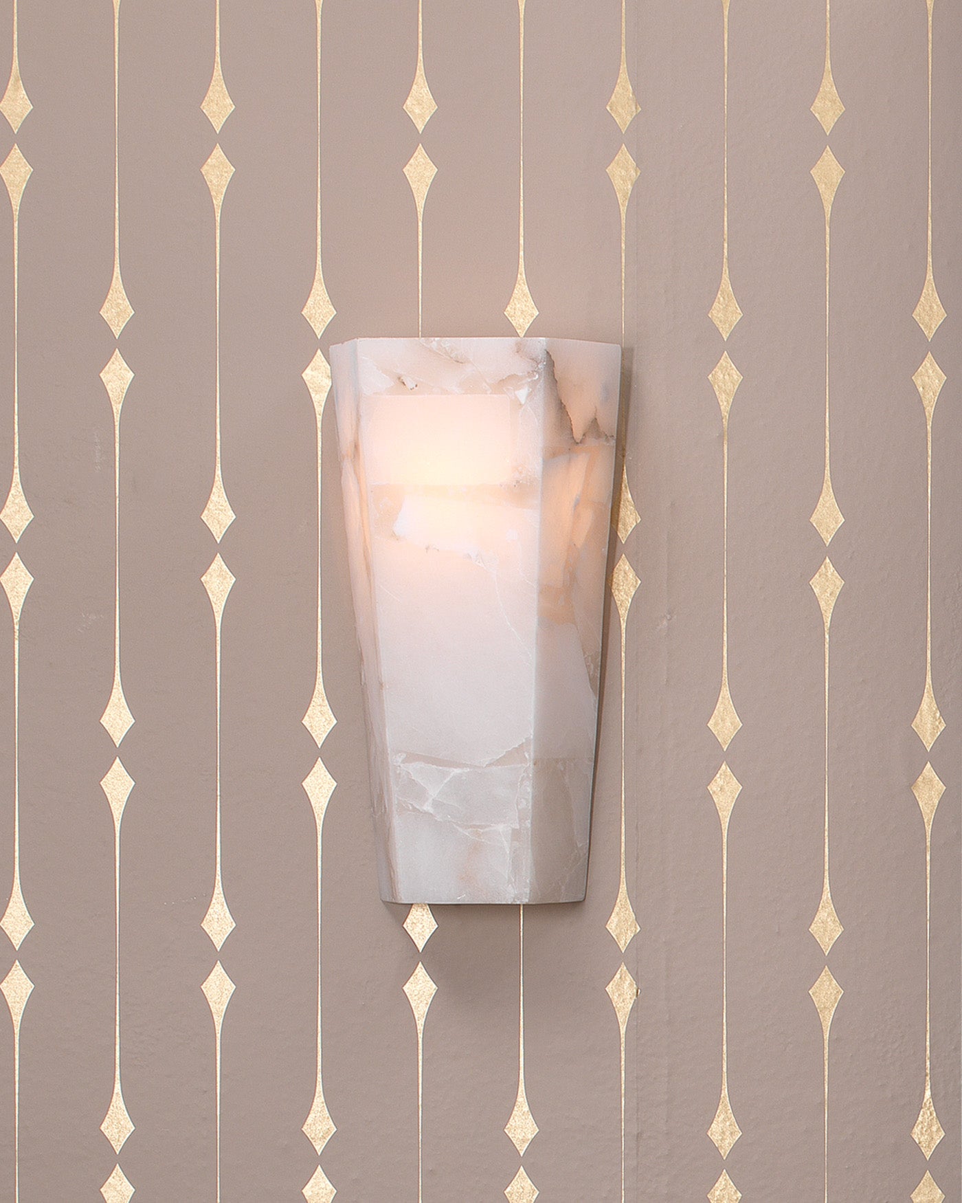 Borealis Tall Hexagon Sconce White - Modern Wall Light Fixture for Living Room, Bedroom & Hallway Decor