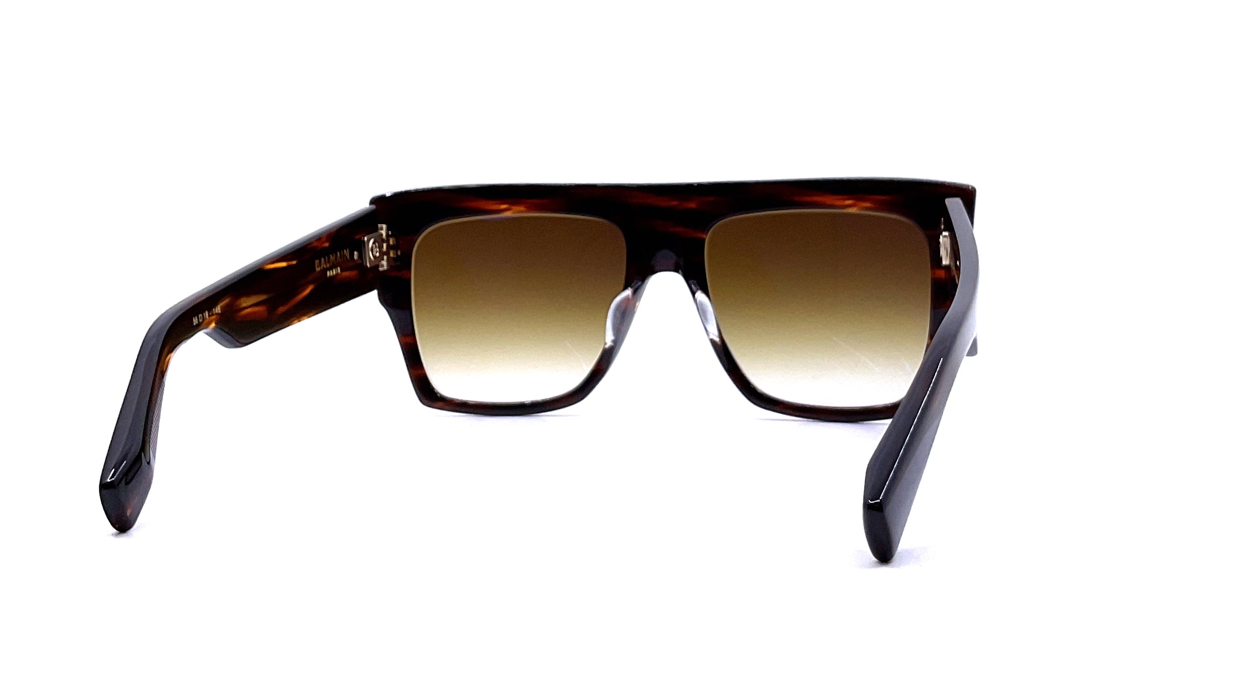 Balmain B I Sunglasses - Dark Brown & Gold Frames - Luxury Fashion Shades for Men & Women - Perfect for Outdoor Activities & Travel