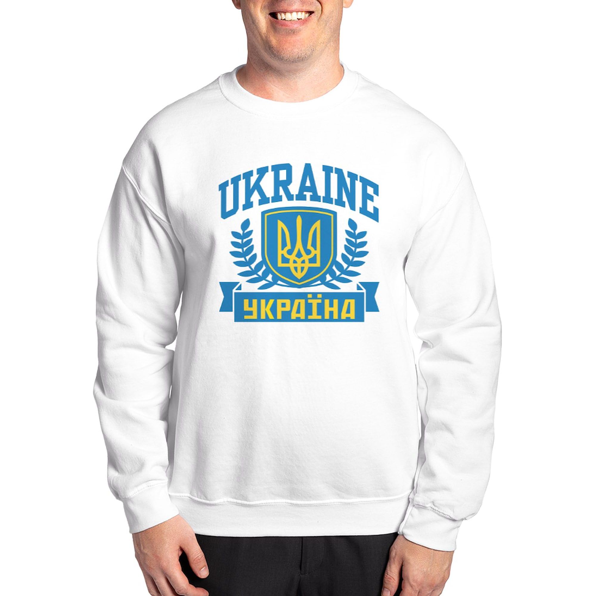 Ukraine Flag Sweatshirt - Classic Crew Neck Lightweight Pullover for Men & Women | Patriotic Apparel for Support, Casual Wear & Gifts