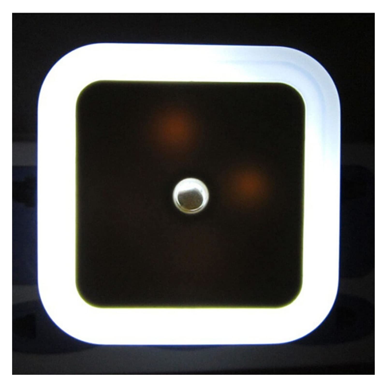 LSXLSD LED Night Light with Light Sensor - Mini Square & Round Plug-in Nightlight for Kids, Children's Room, Bedroom, Living Room - 110V/220V Compatible (White Light, EU Plug) - Perfect for Nighttime Safety, Nursery Decor & Hallway Lighting