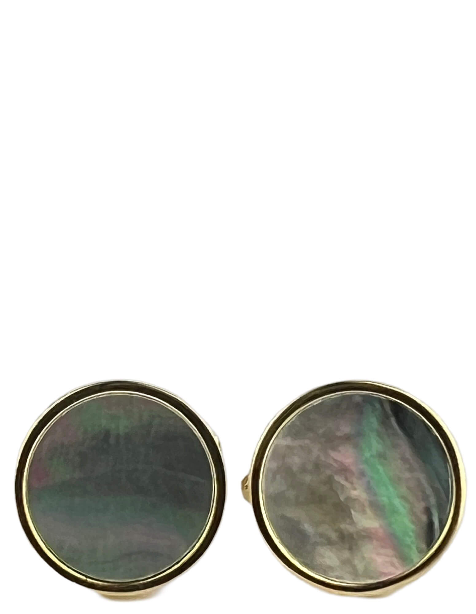 DÉCLIC MOP Smoky Round Cufflinks in Gold - Elegant Men's Dress Accessories for Weddings, Business Meetings & Formal Events