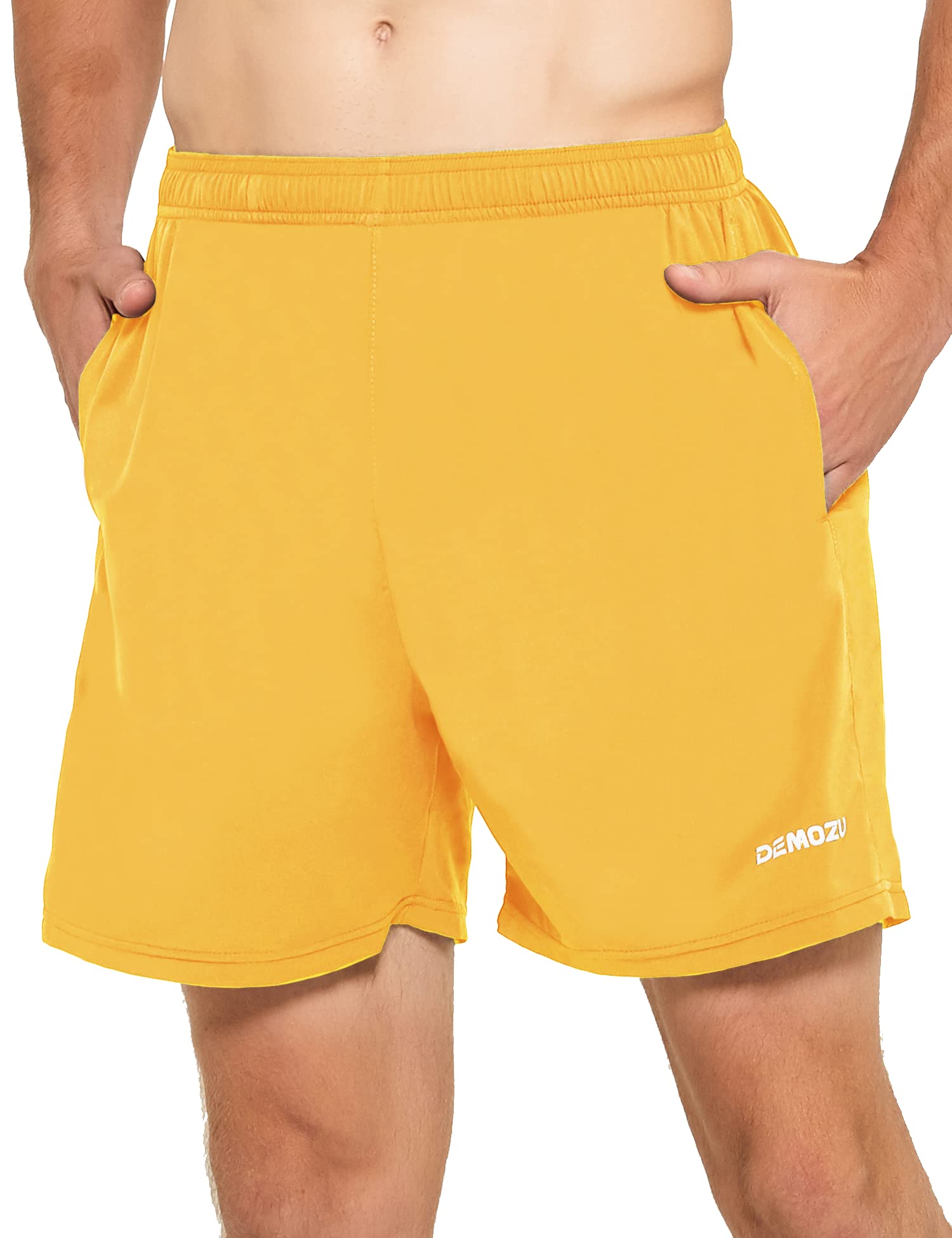DEMOZU Men's 5 Inch Quick Dry Athletic Shorts - Lightweight Running, Tennis & Gym Workout Shorts with Pockets - Perfect for Jogging, Training & Sports Activities