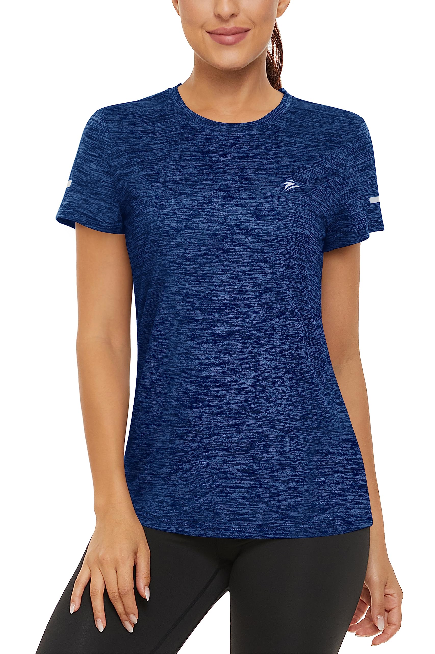 TACVASEN Women's Quick Dry Athletic T-Shirt - Short Sleeve Moisture Wicking Hiking & Running Top - Breathable Crew Neck Workout Shirt for Fitness, Yoga & Outdoor Activities