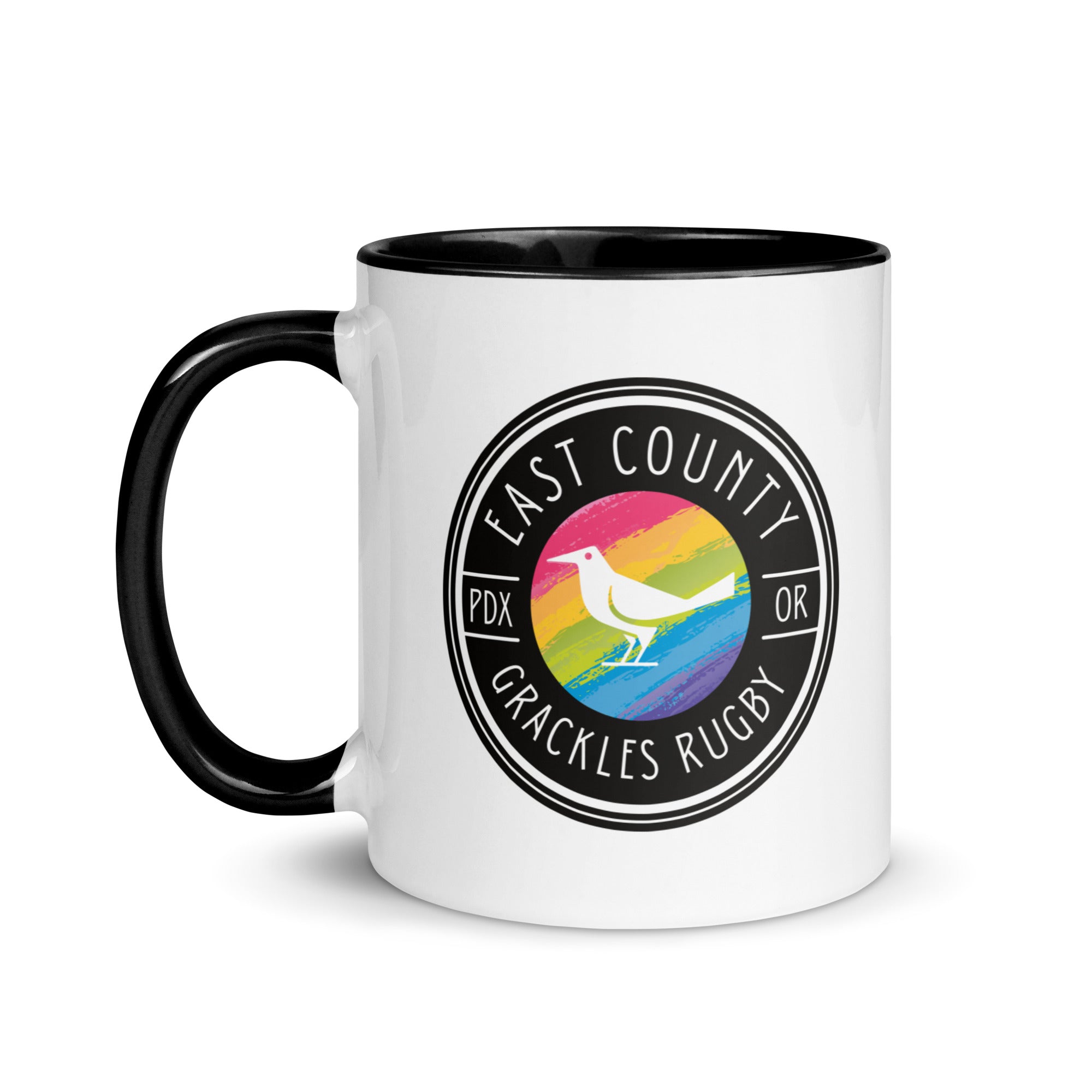 East Co. Grackles Coffee Mug - 12oz Ceramic Travel Mug with Lid, Insulated & Leak Proof - Perfect for Office, Camping & Commuting