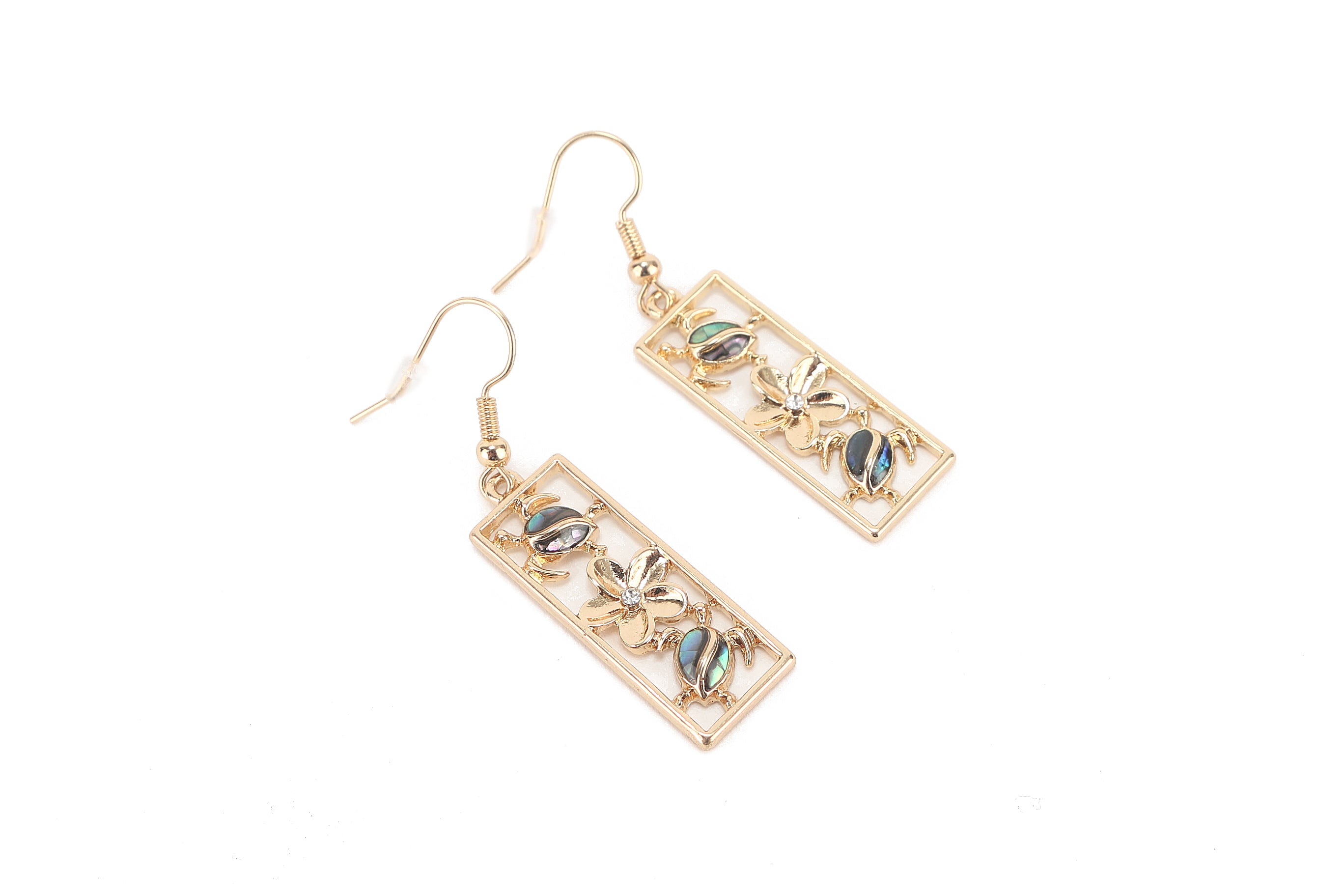 Makamae 3 Turtle Gold Earrings for Women - Hawaiian Style Jewelry for Beach, Wedding & Everyday Wear