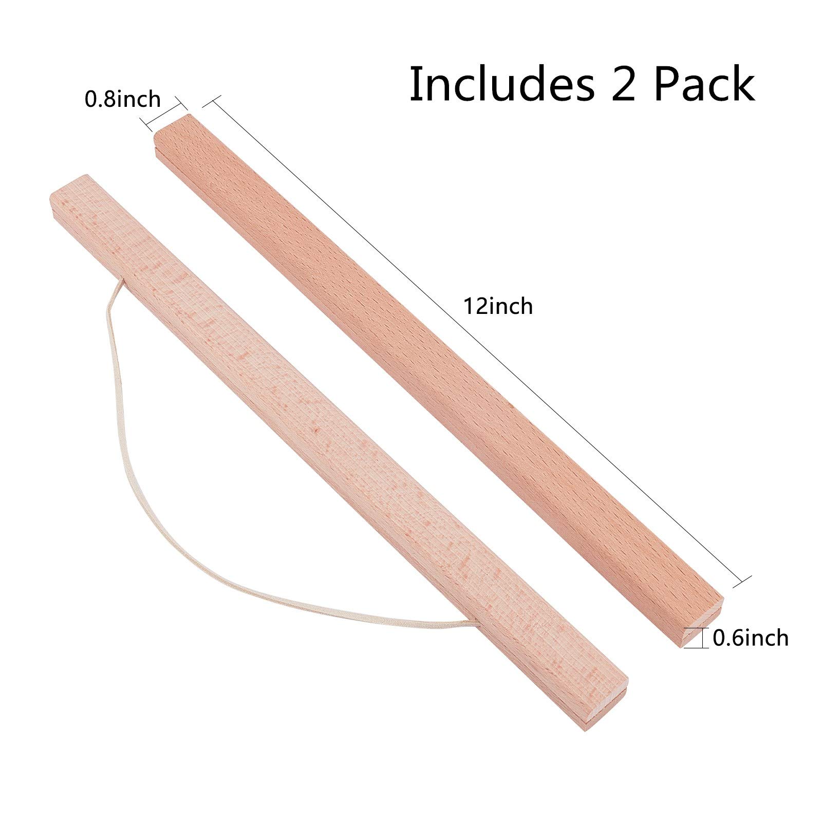 FINGERINSPIRE 2 Pack Magnetic Poster Frames 12 Inch - Natural Beech Wood Picture Frame with Hanger for Photos, Canvas Art, Prints & Paintings - Perfect for Wall Decor in Living Room, Bedroom or Office