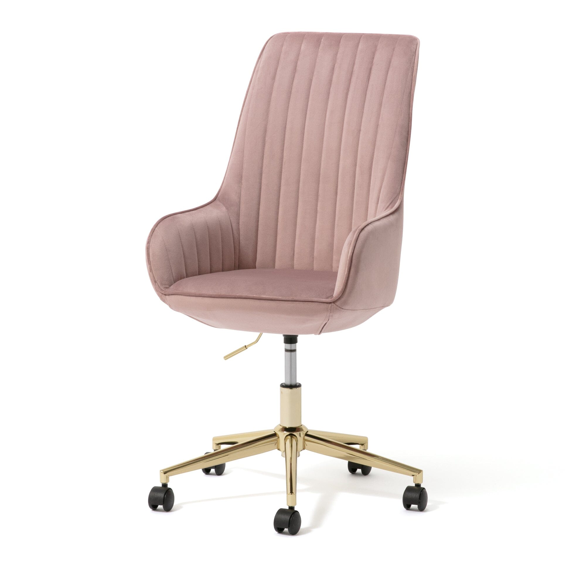 Eldorado High Back Office Desk Chair - Ergonomic Pink Computer Chair with Adjustable Height 660x700x980mm for Home & Office Workspace