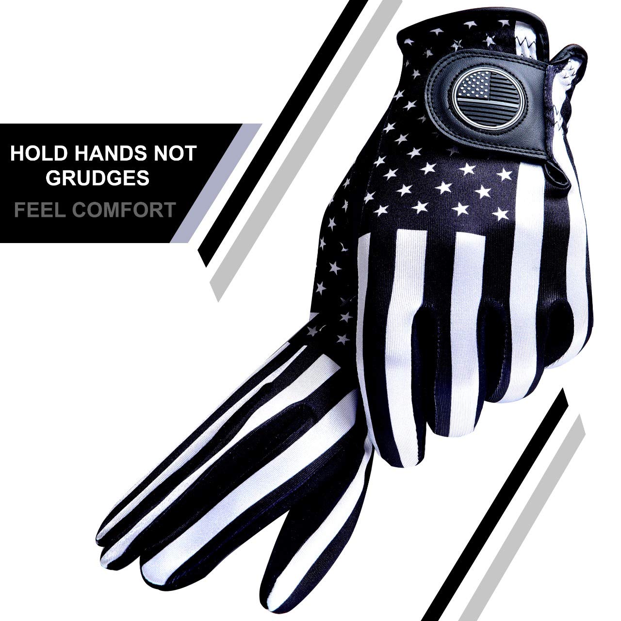 American Flag Golf Gloves for Men & Women - Left & Right Hand Options with Perfect Grip - Patriotic Golf Accessories for Driving Range, Tournaments & Casual Play