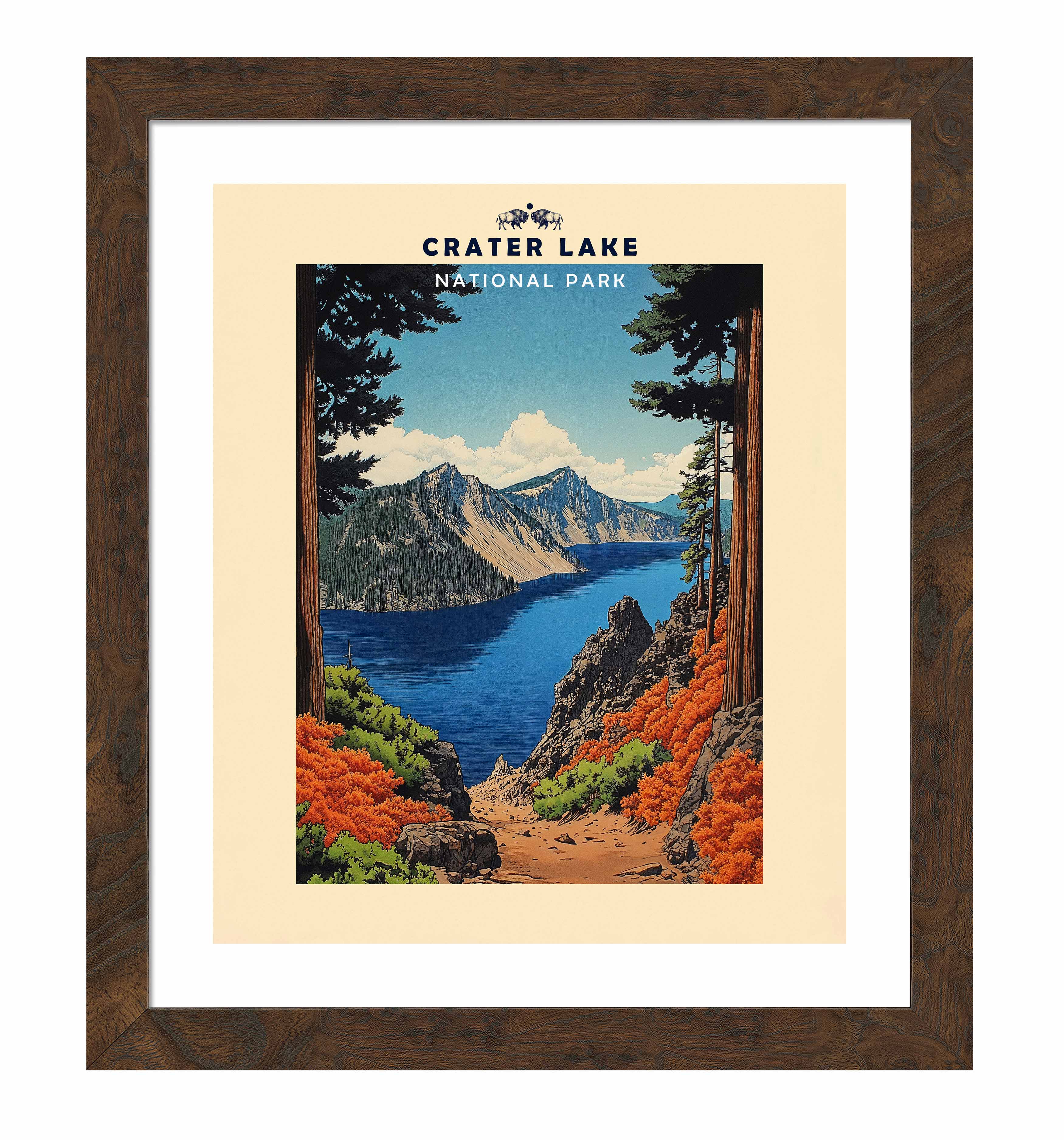 Crater Lake Art Prints - Stunning Wall Decor for Home & Office - Perfect for Living Room, Bedroom, or Gift